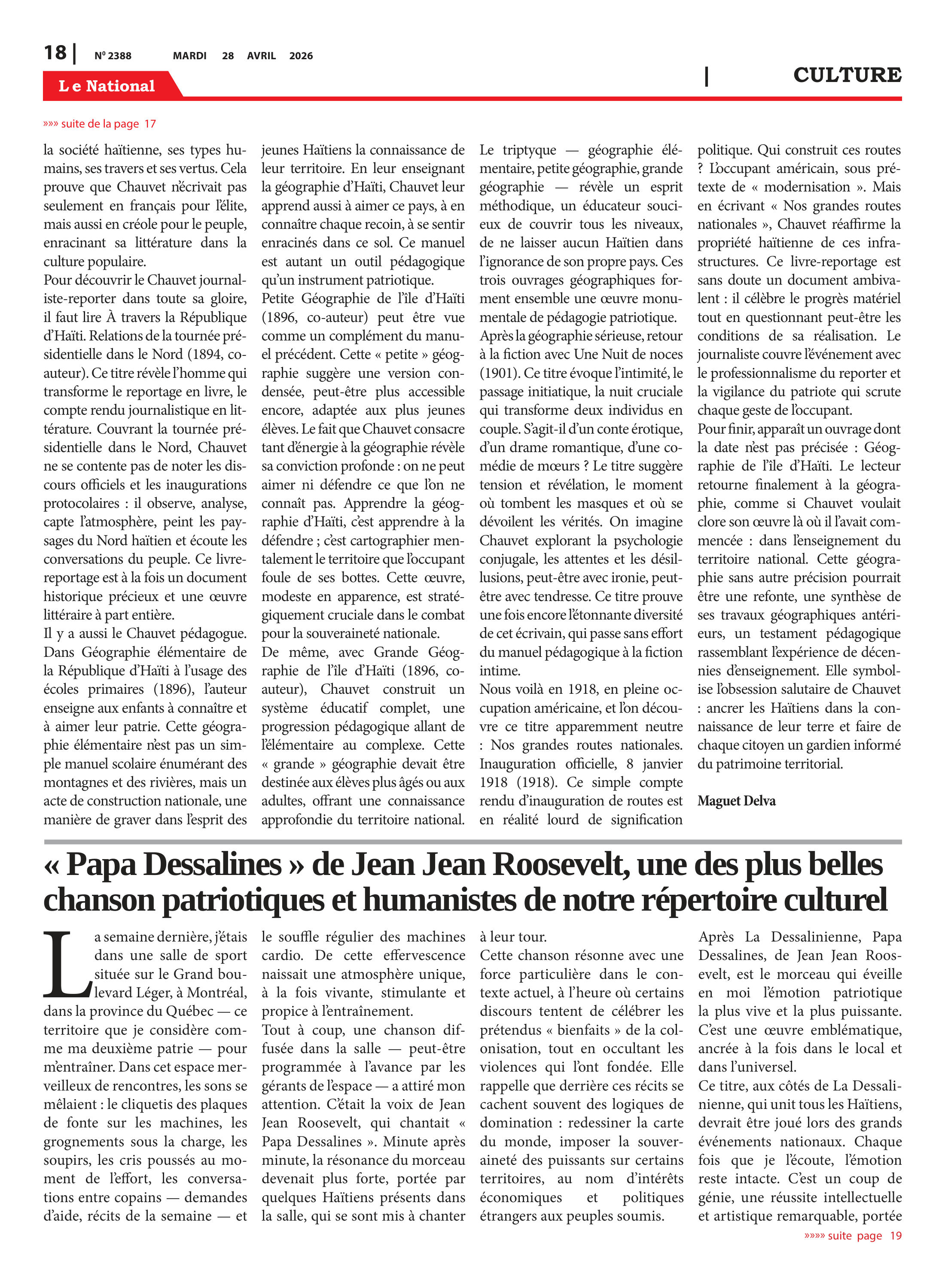 Page 18 de l'édition 2388