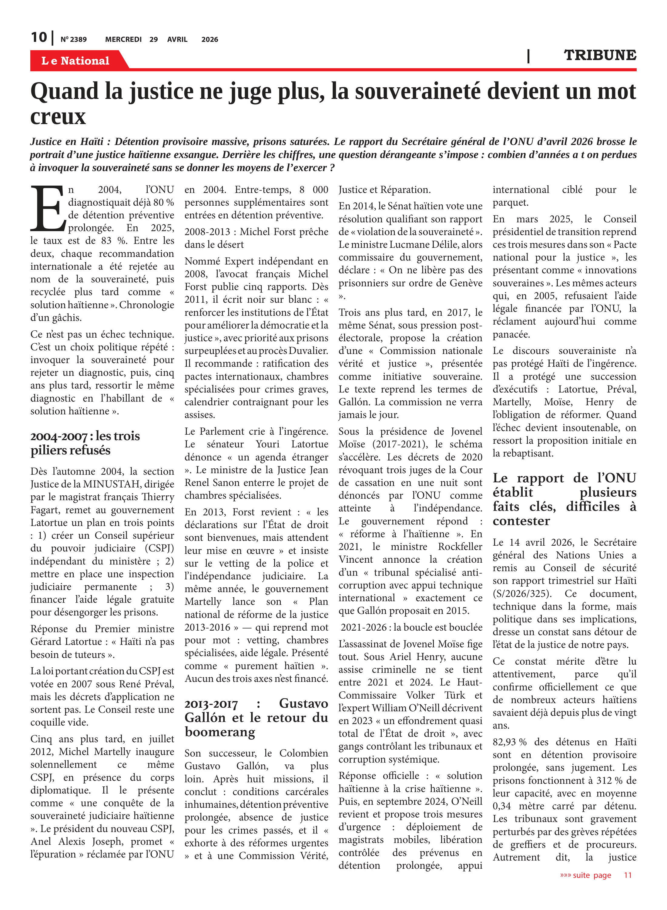 Page 10 de l'édition 2389