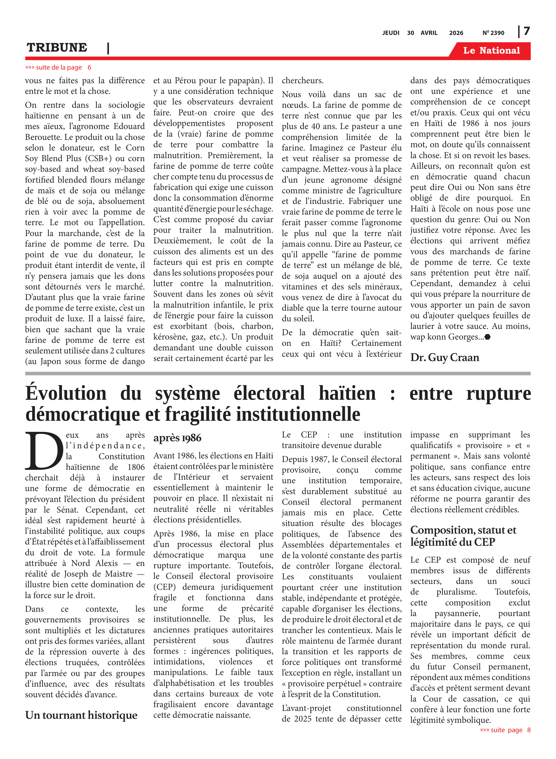 Page 8 de l'édition 2390