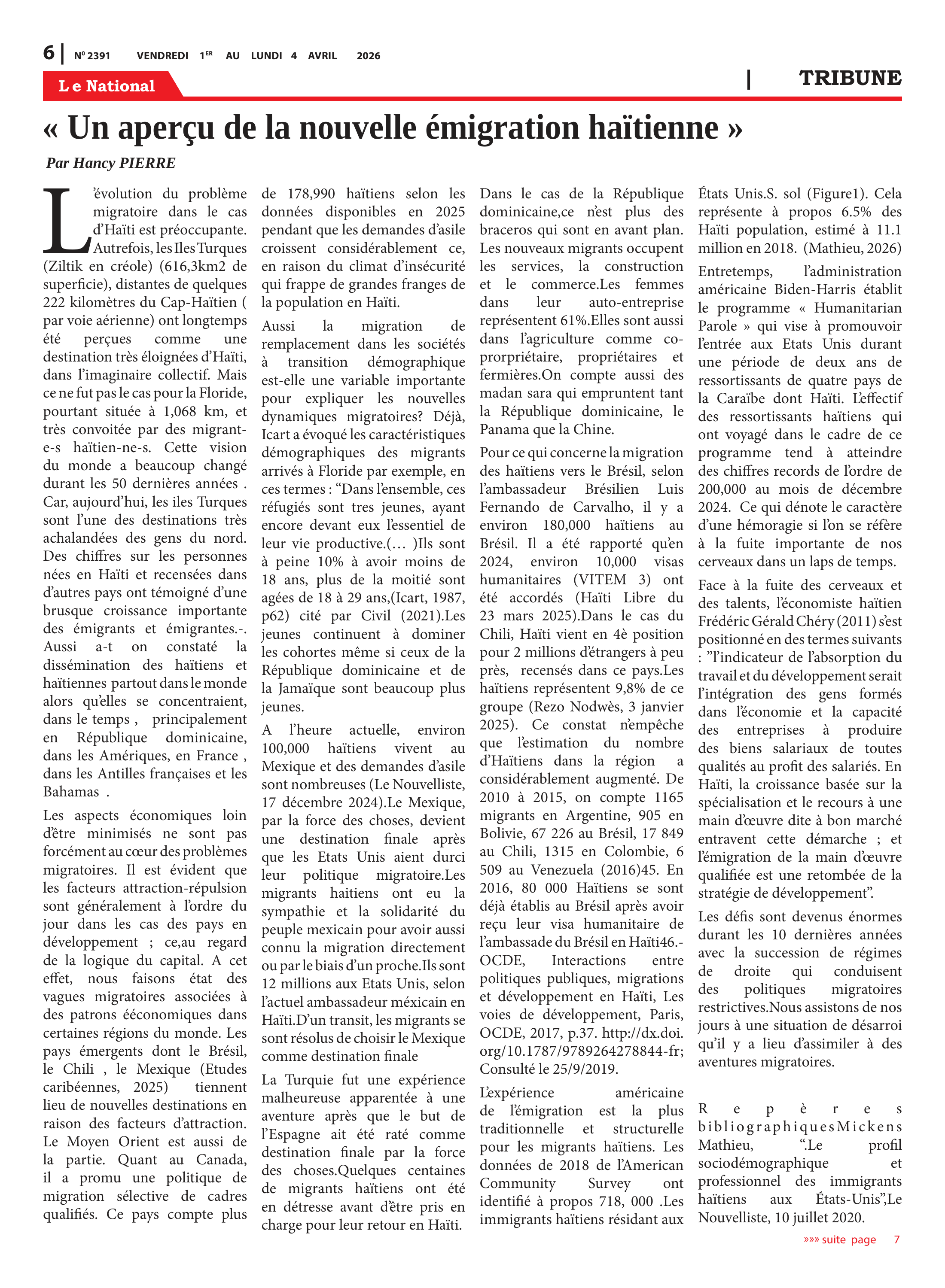 Page 6 de l'édition 2391