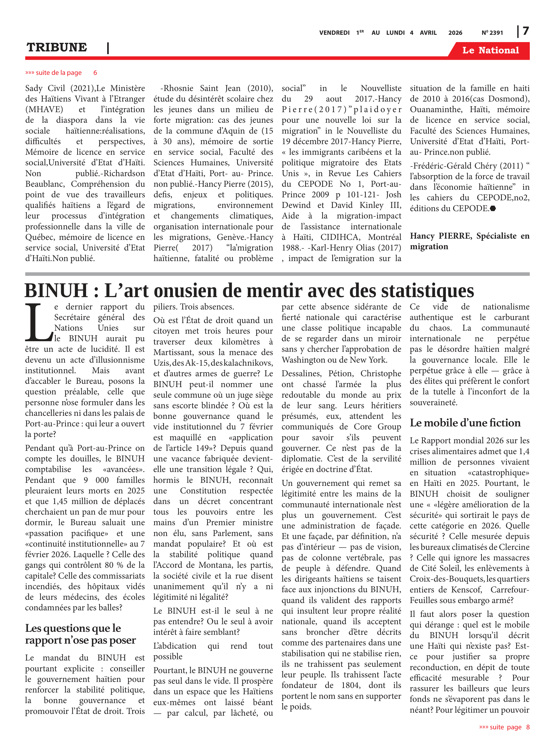 Page 7 de l'édition 2391
