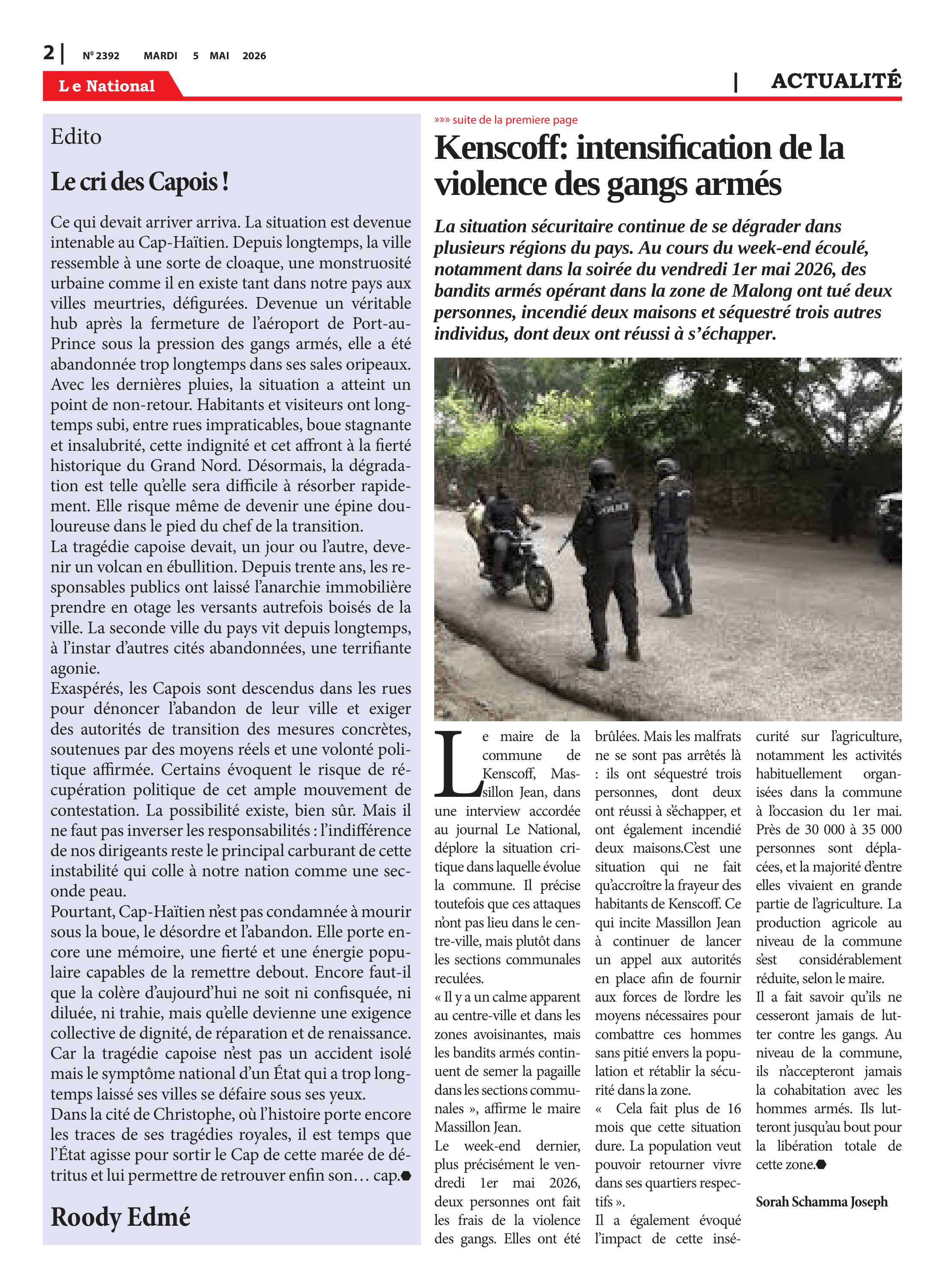 Page 2 de l'édition 2392