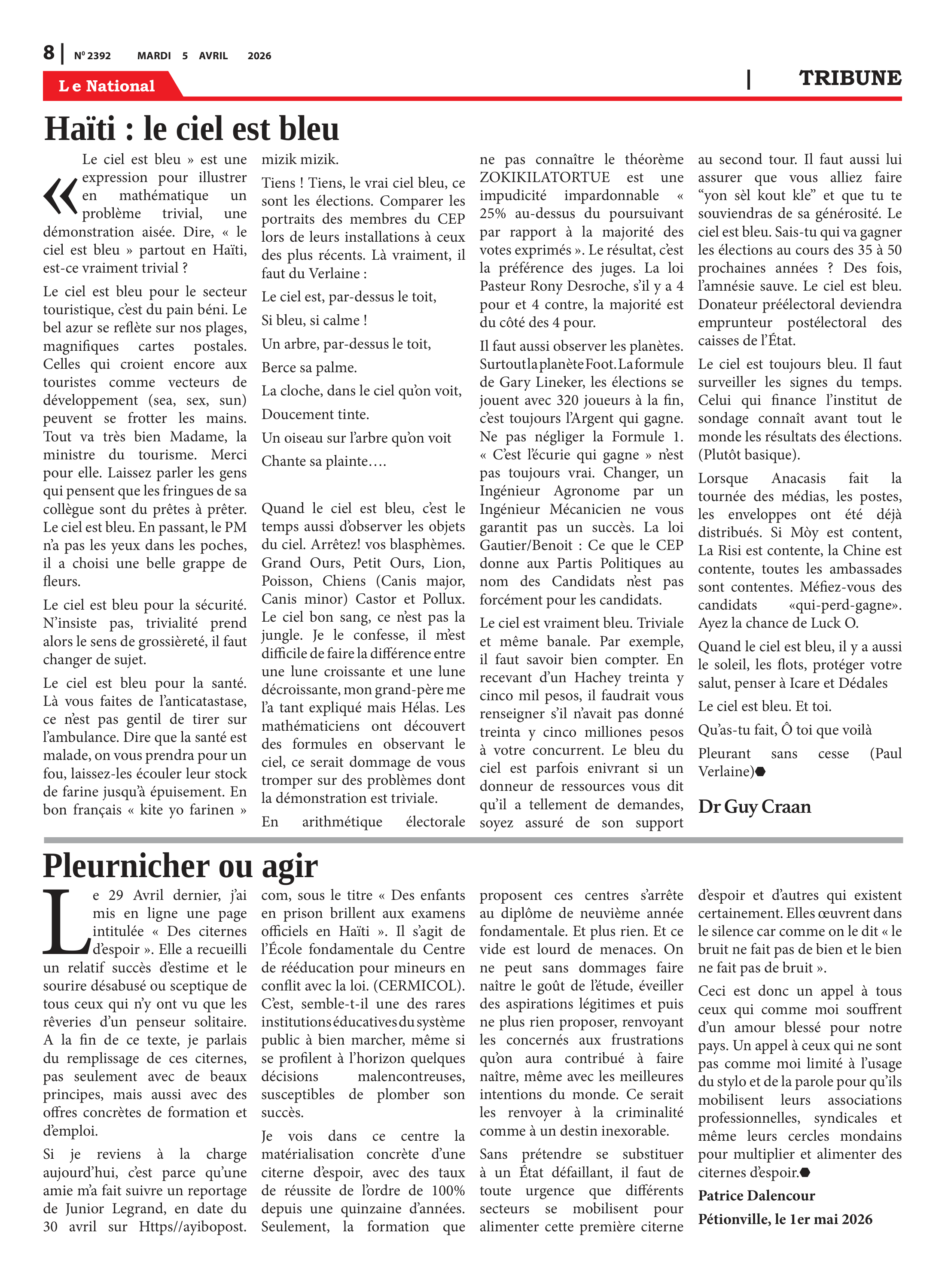 Page 8 de l'édition 2392