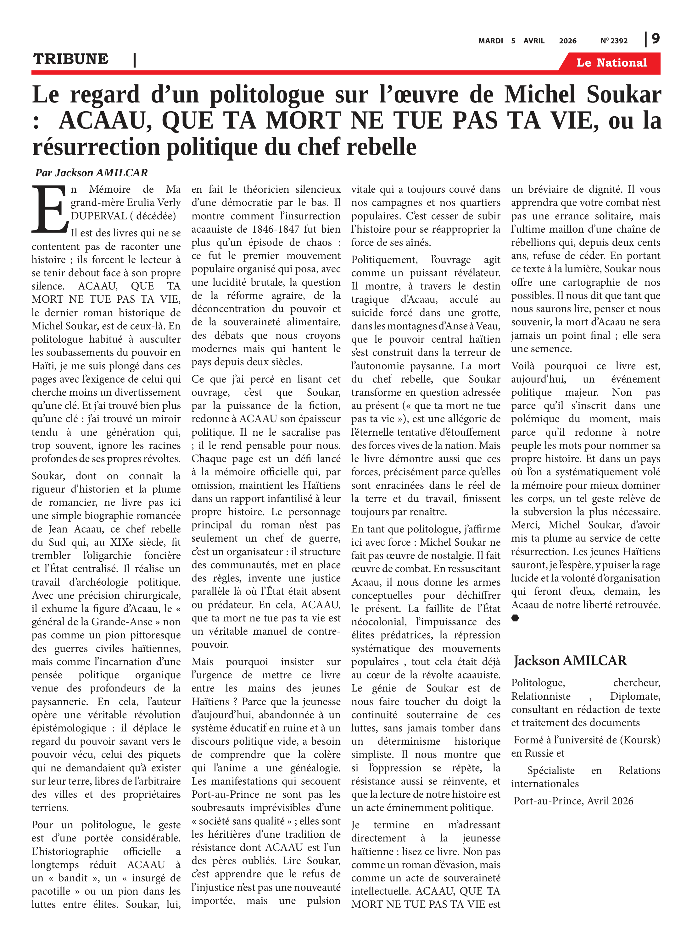 Page 9 de l'édition 2392