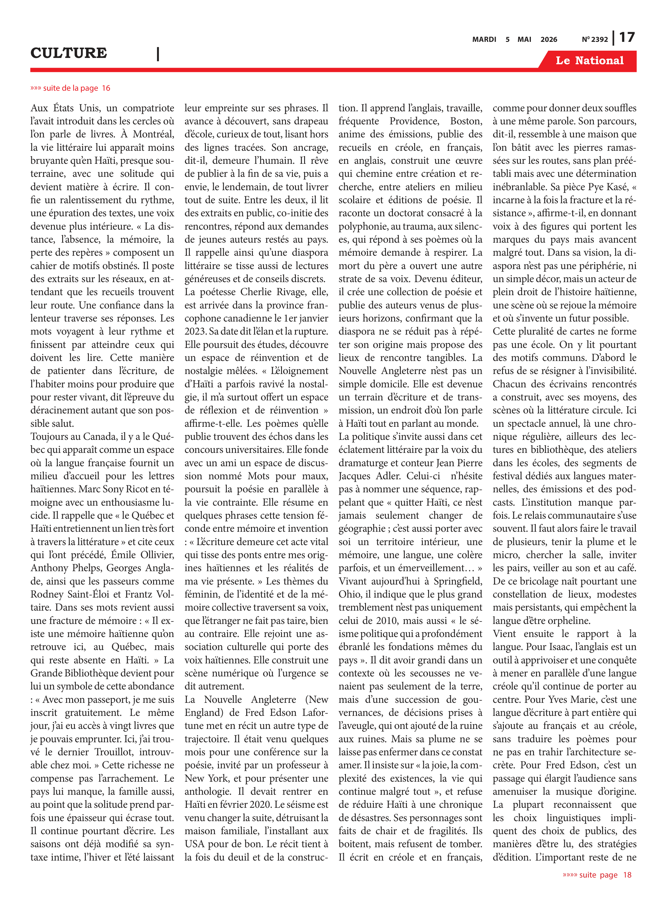 Page 17 de l'édition 2392