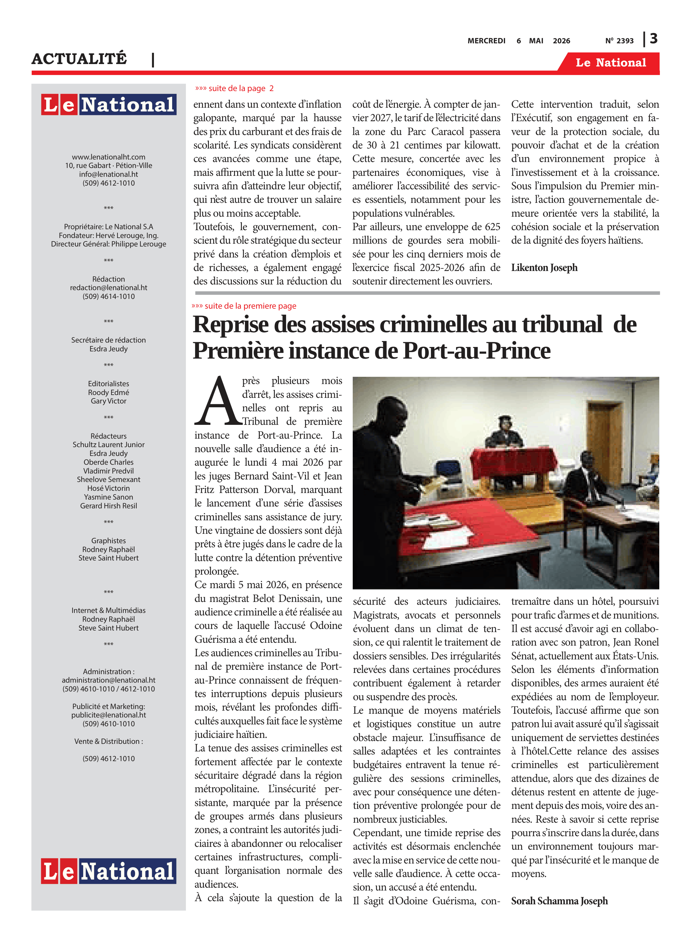 Page 3 de l'édition 2393