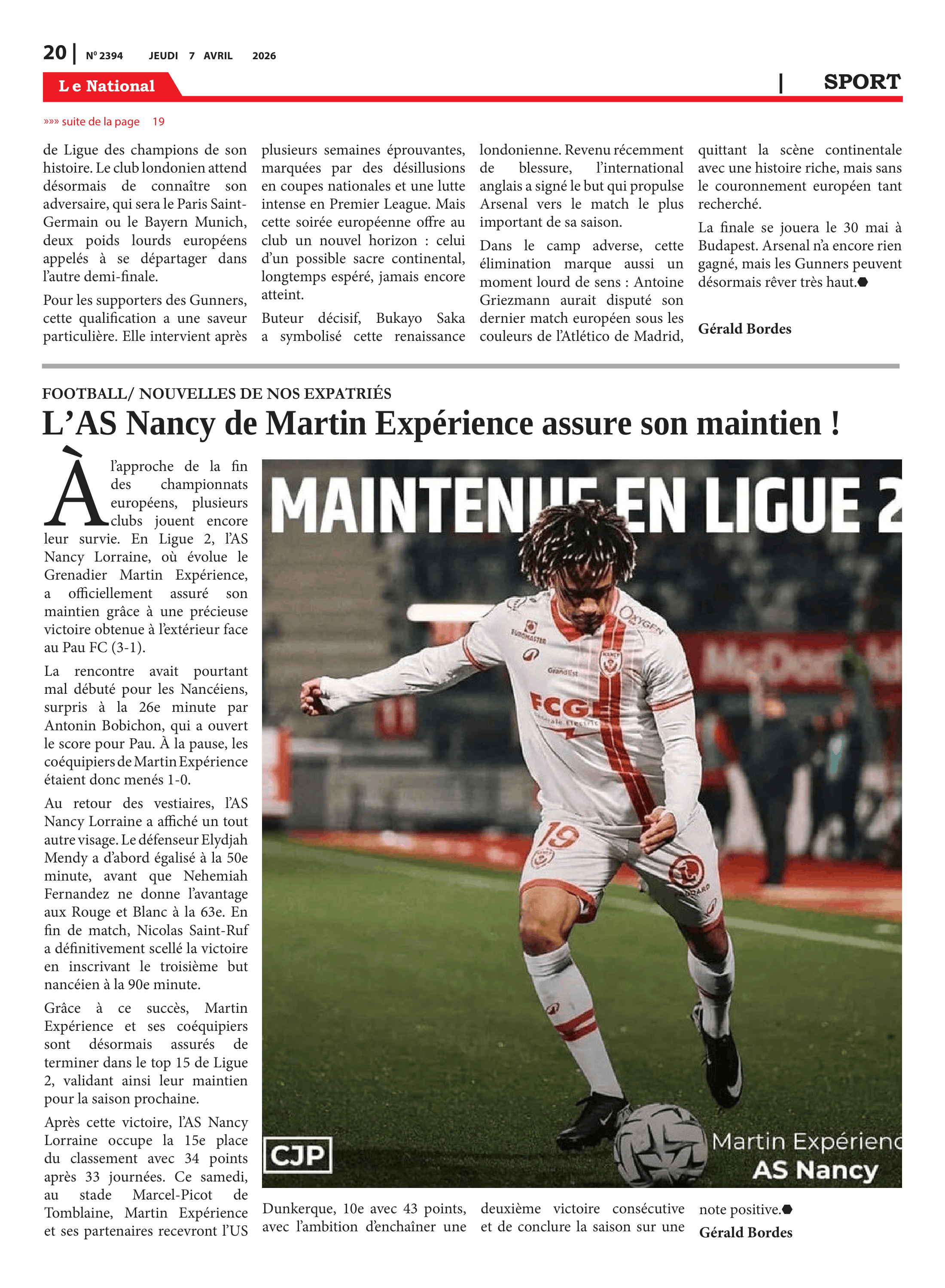 Page 20 de l'édition 2394