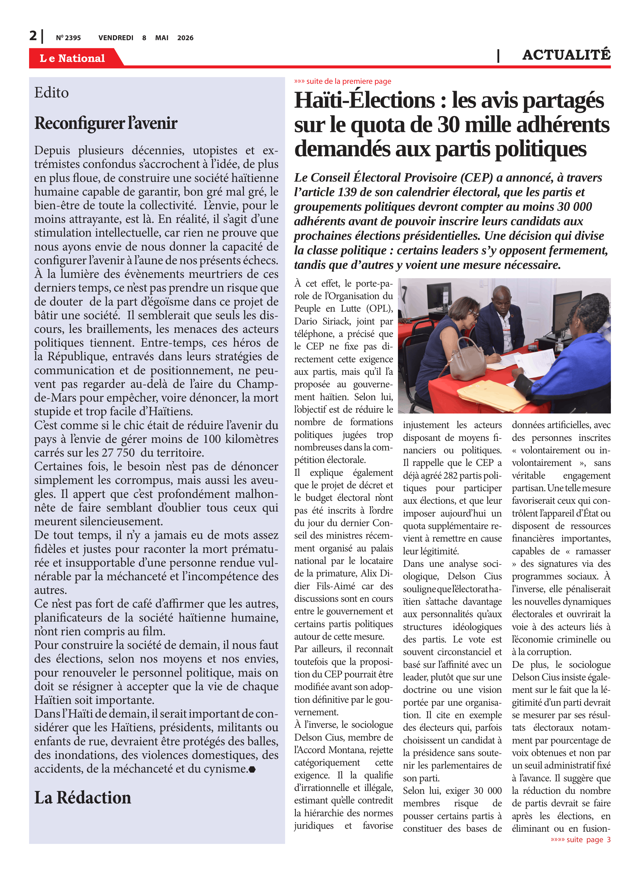 Page 2 de l'édition 2395