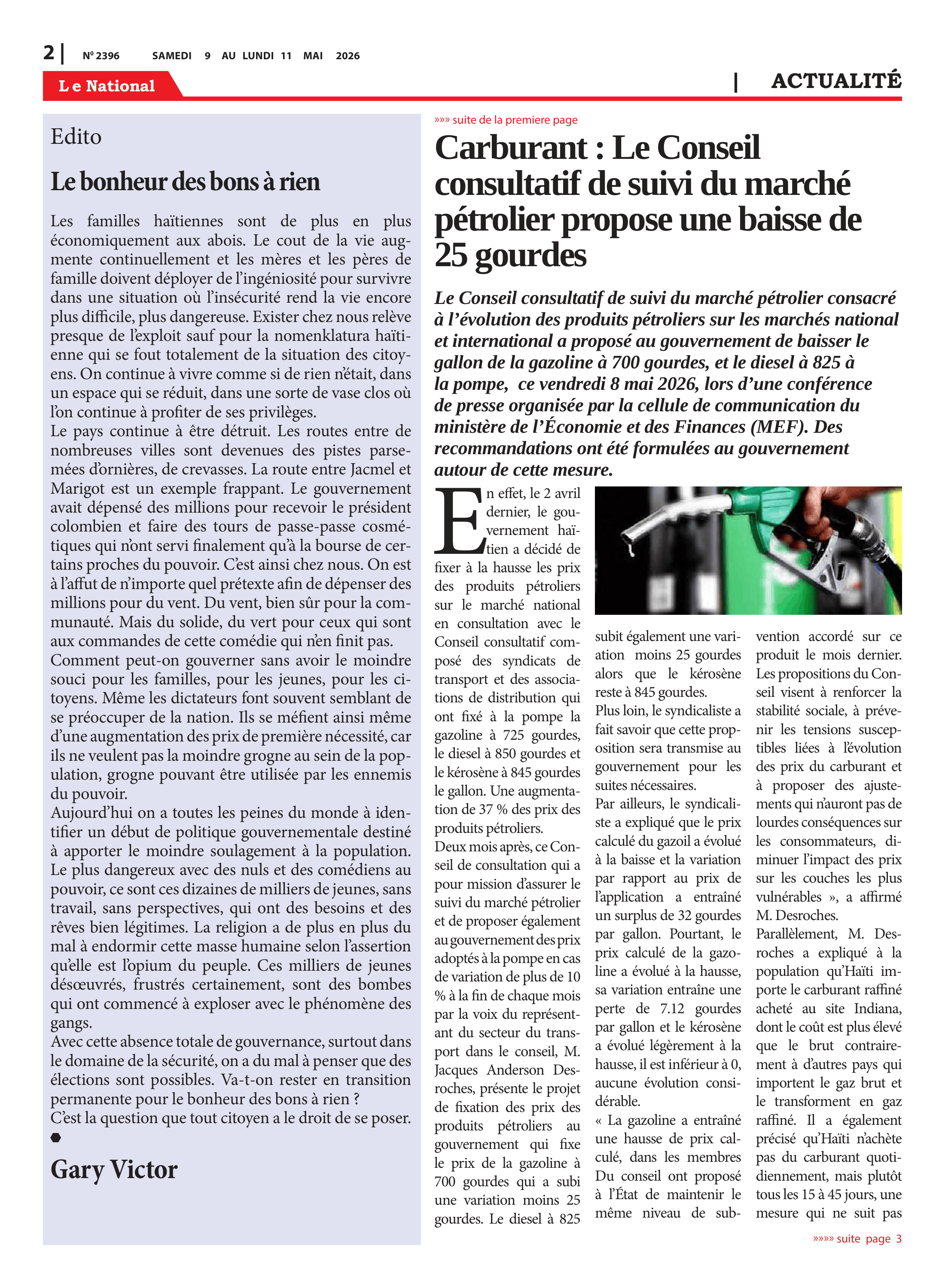 Page 2 de l'édition 2396