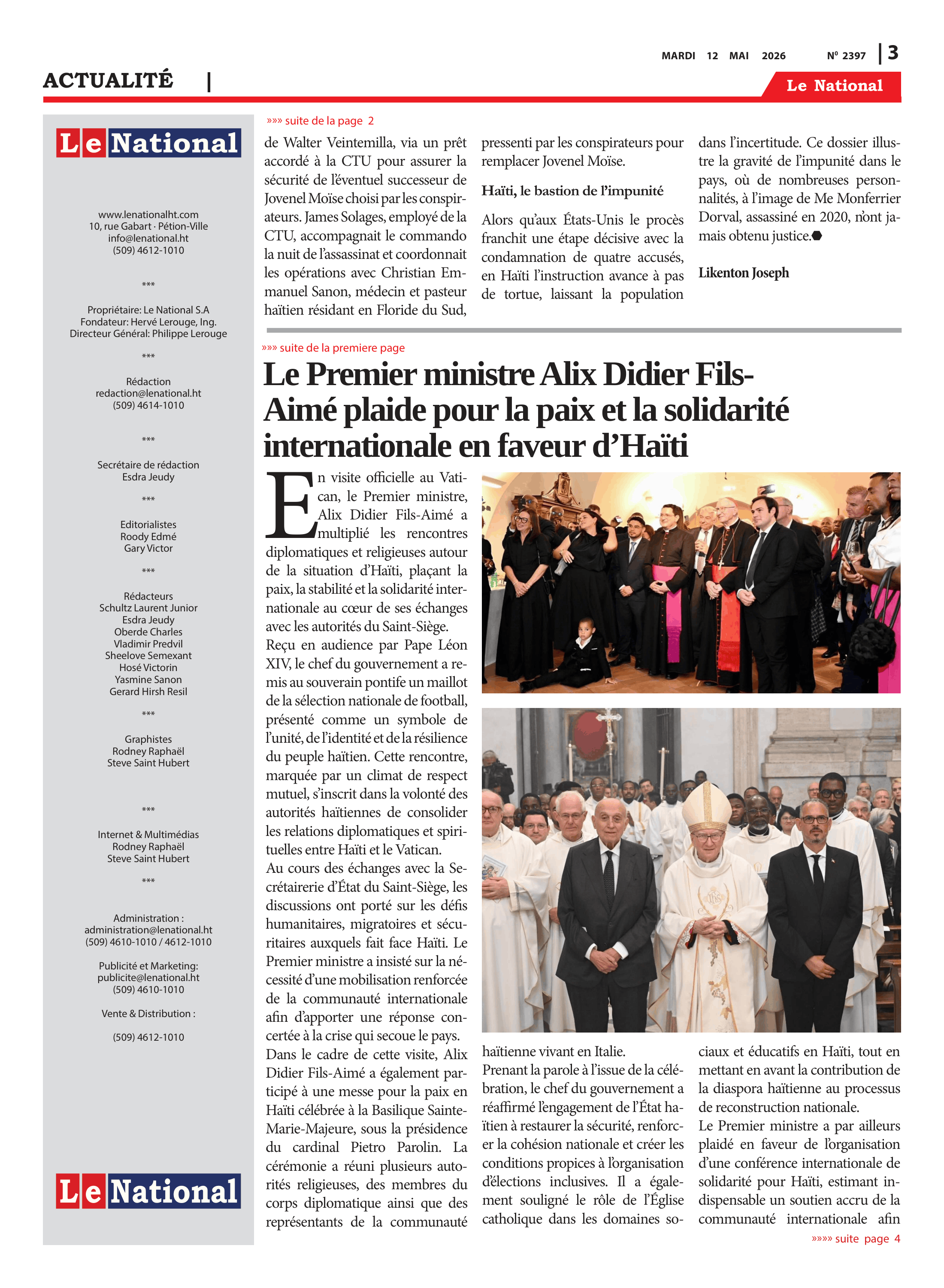 Page 3 de l'édition 2397