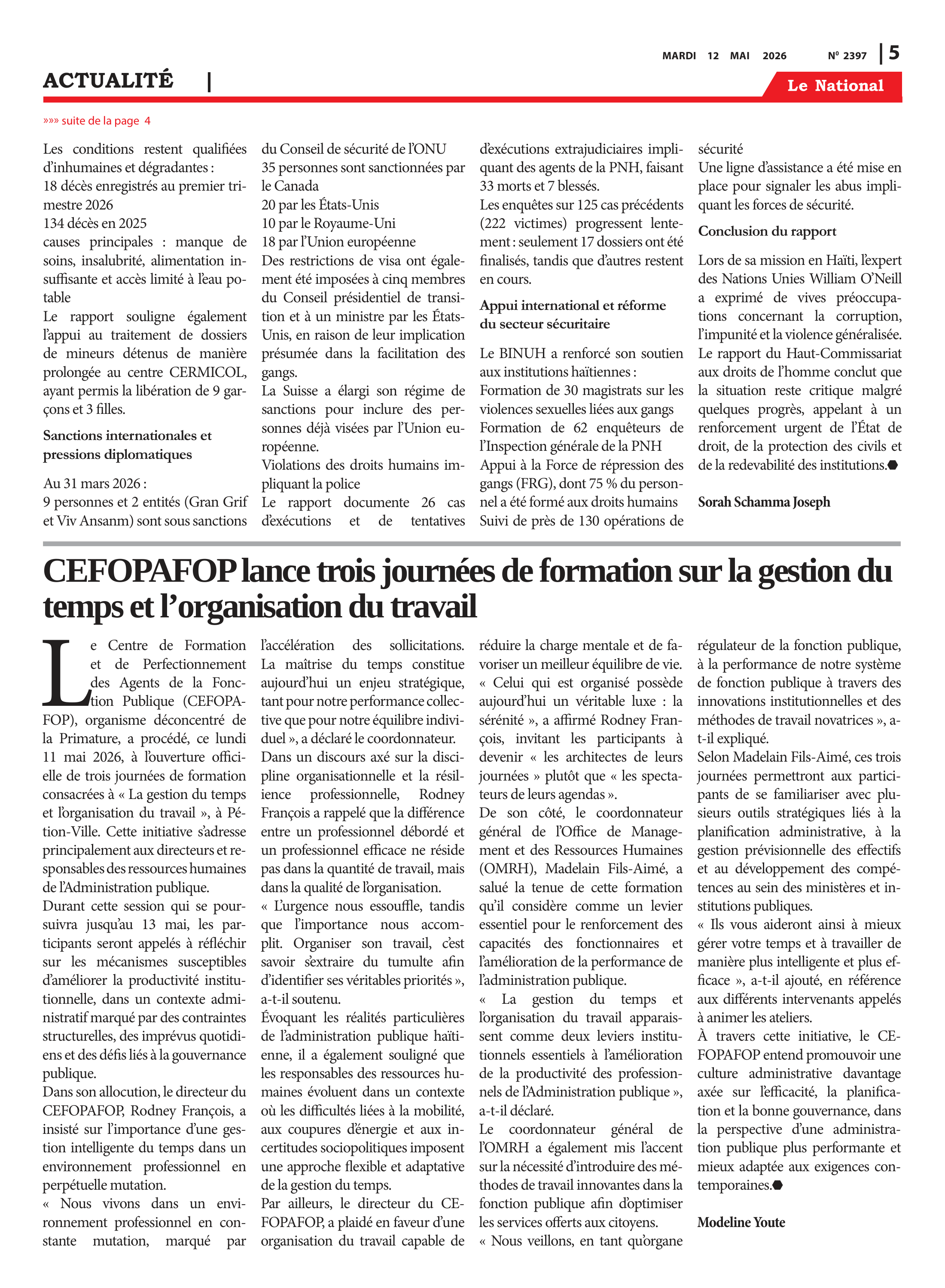 Page 5 de l'édition 2397