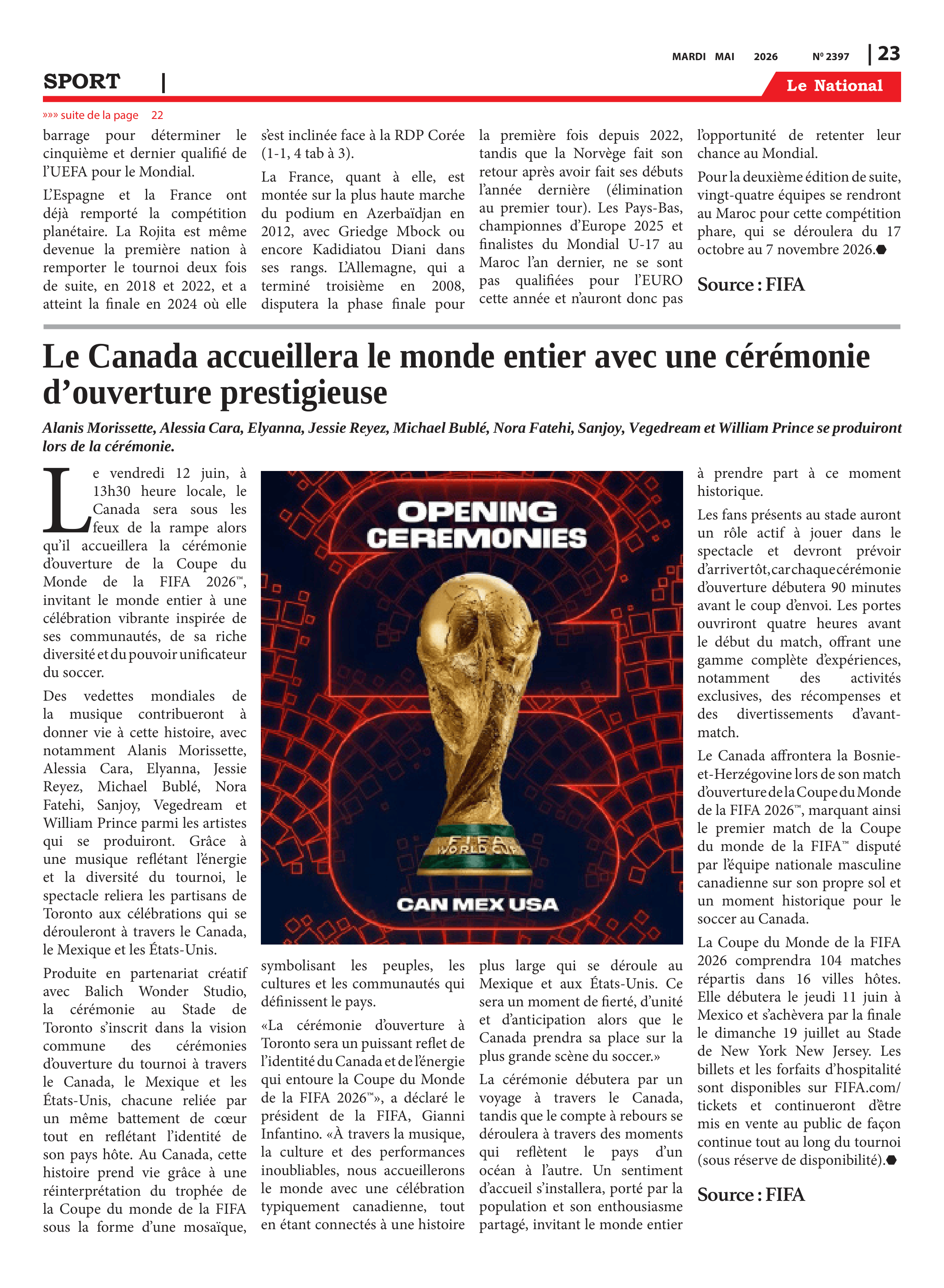 Page 23 de l'édition 2397
