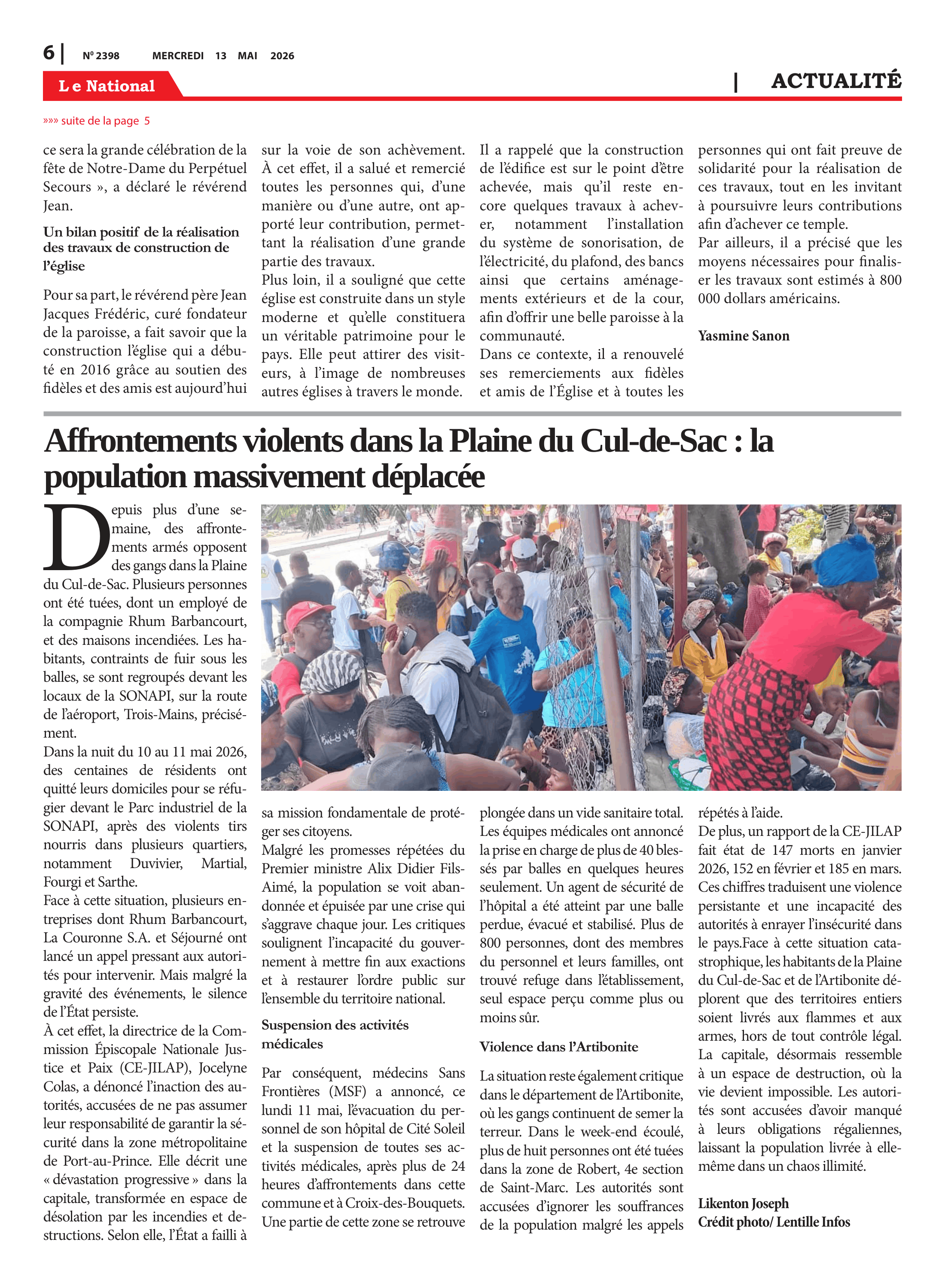 Page 6 de l'édition 2398