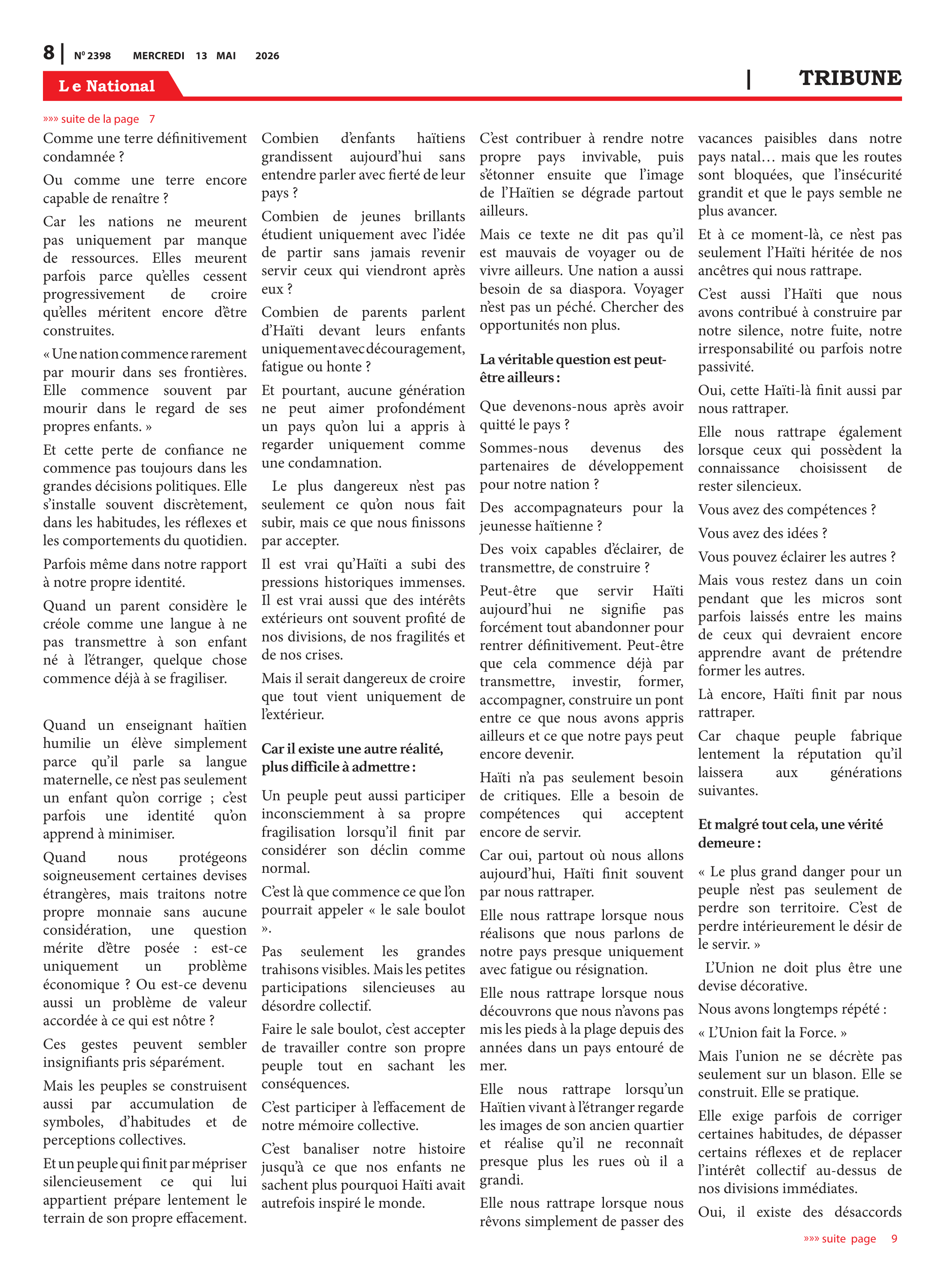 Page 8 de l'édition 2398
