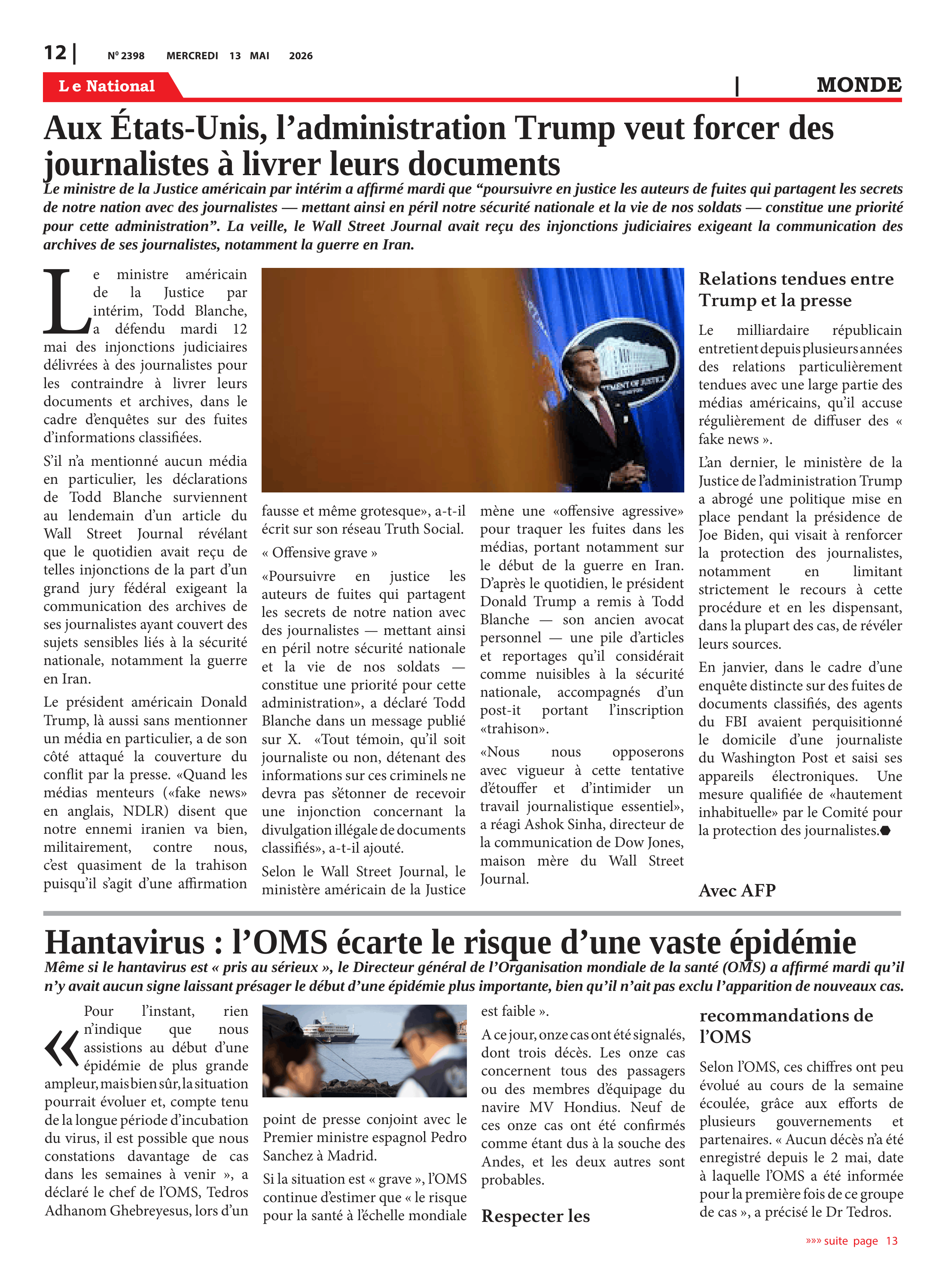 Page 12 de l'édition 2398
