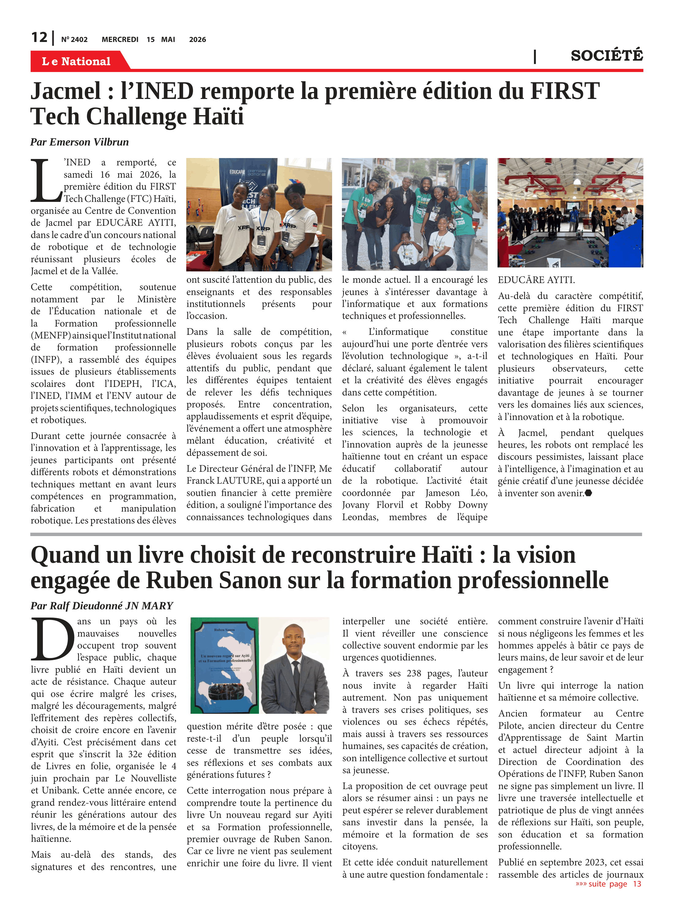 Page 12 de l'édition 2402