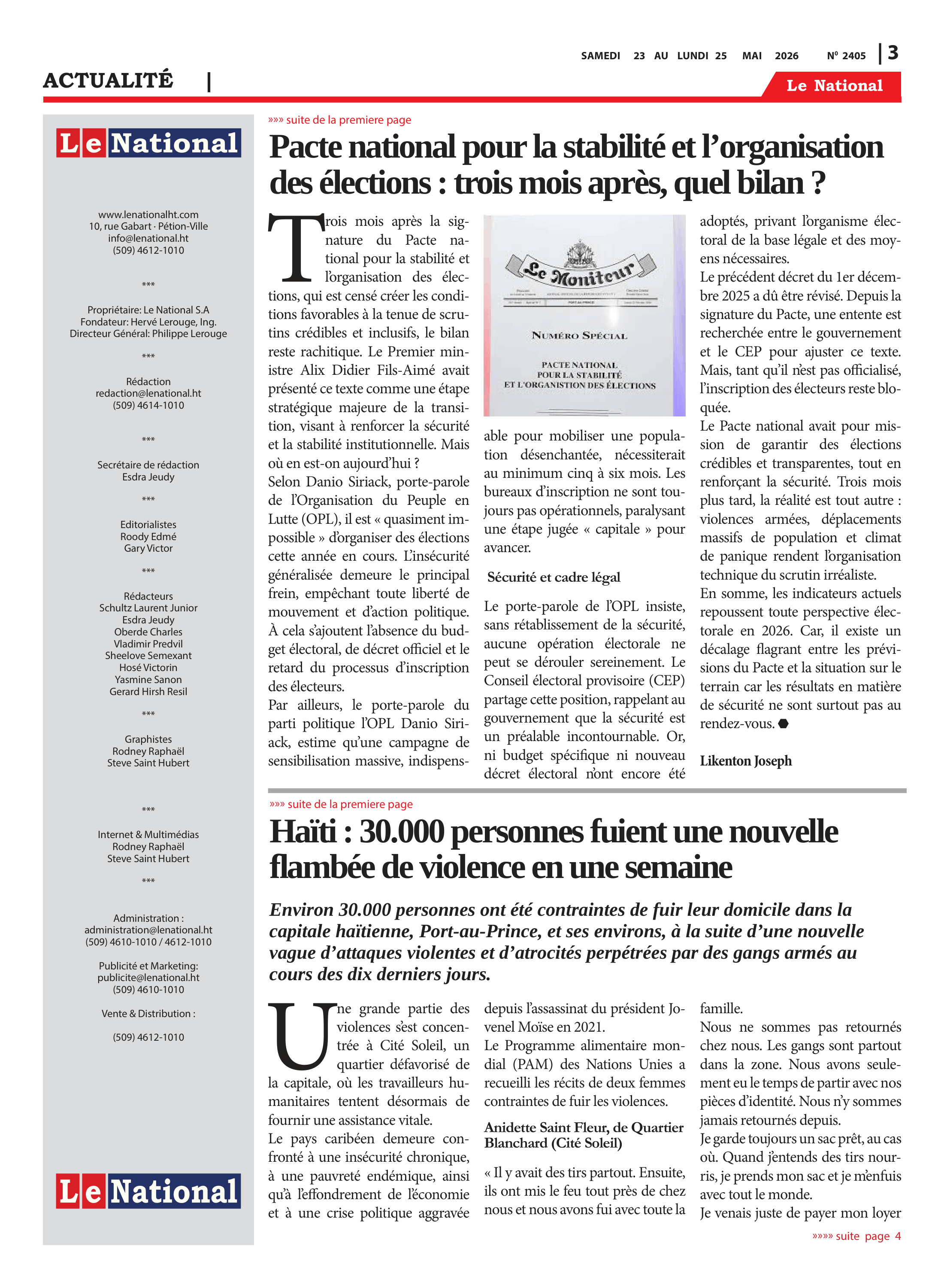 Page 3 de l'édition 2405