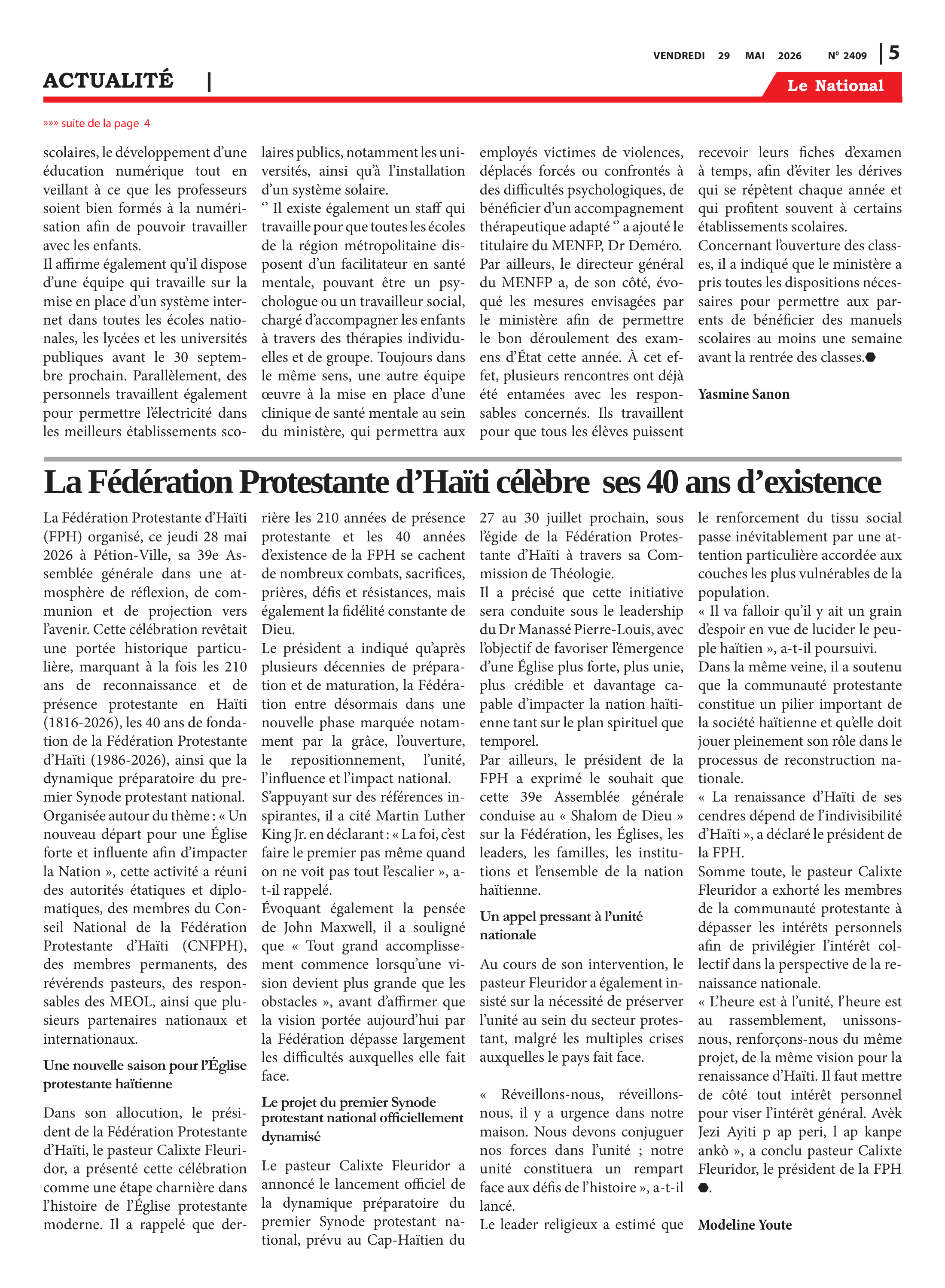 Page 5 de l'édition 2409