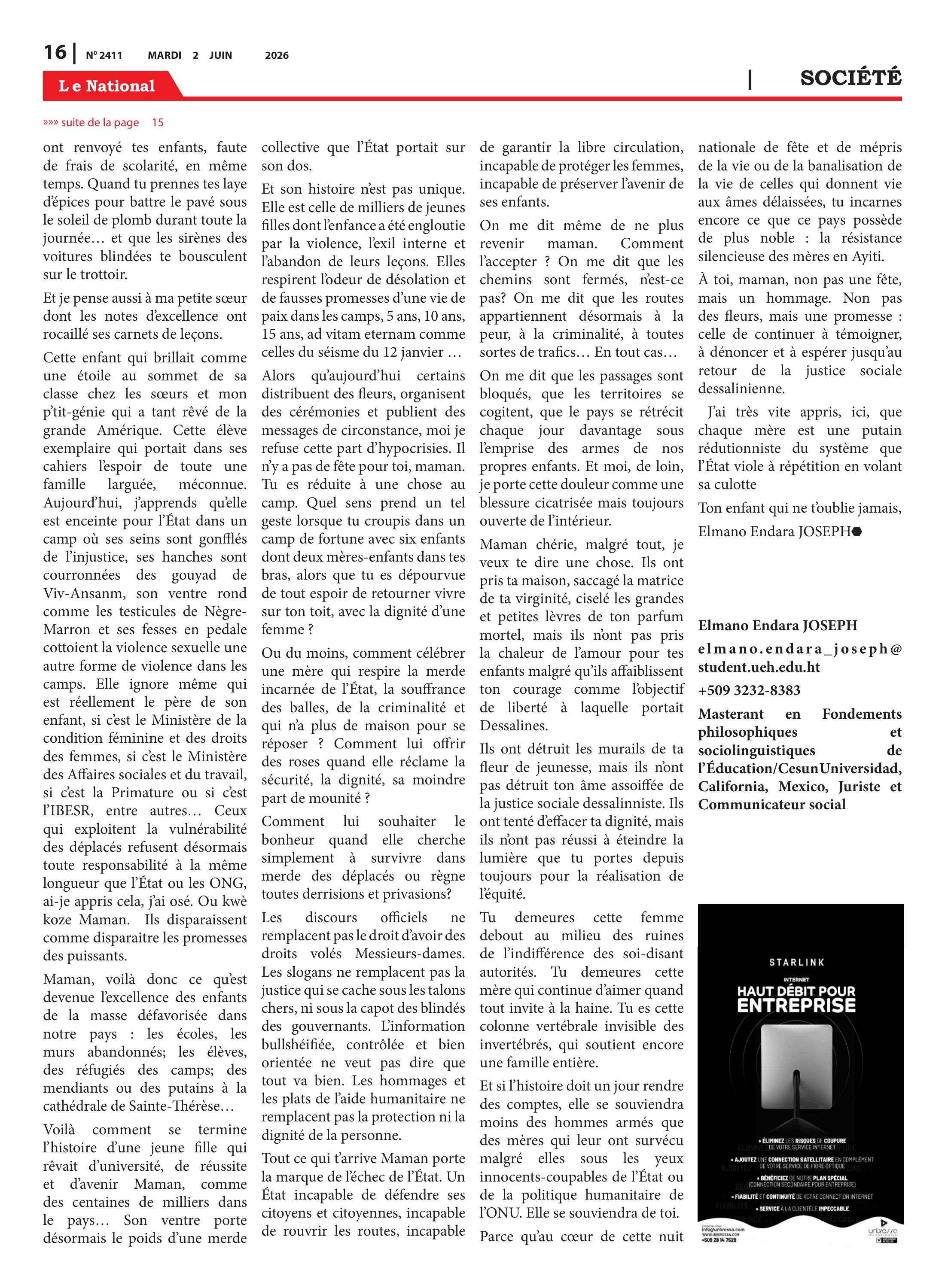 Page 16 de l'édition 2411