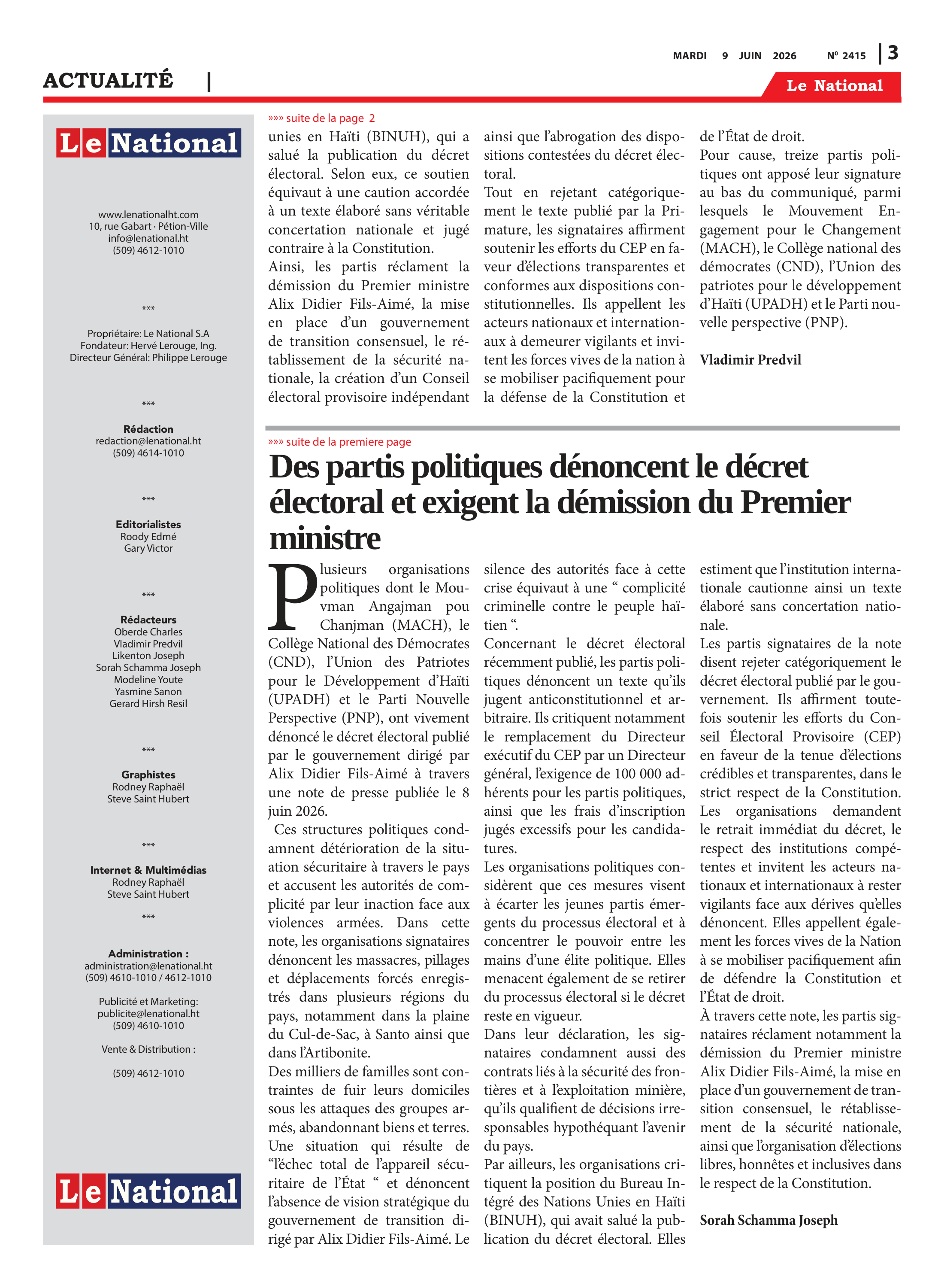 Page 3 de l'édition 2415