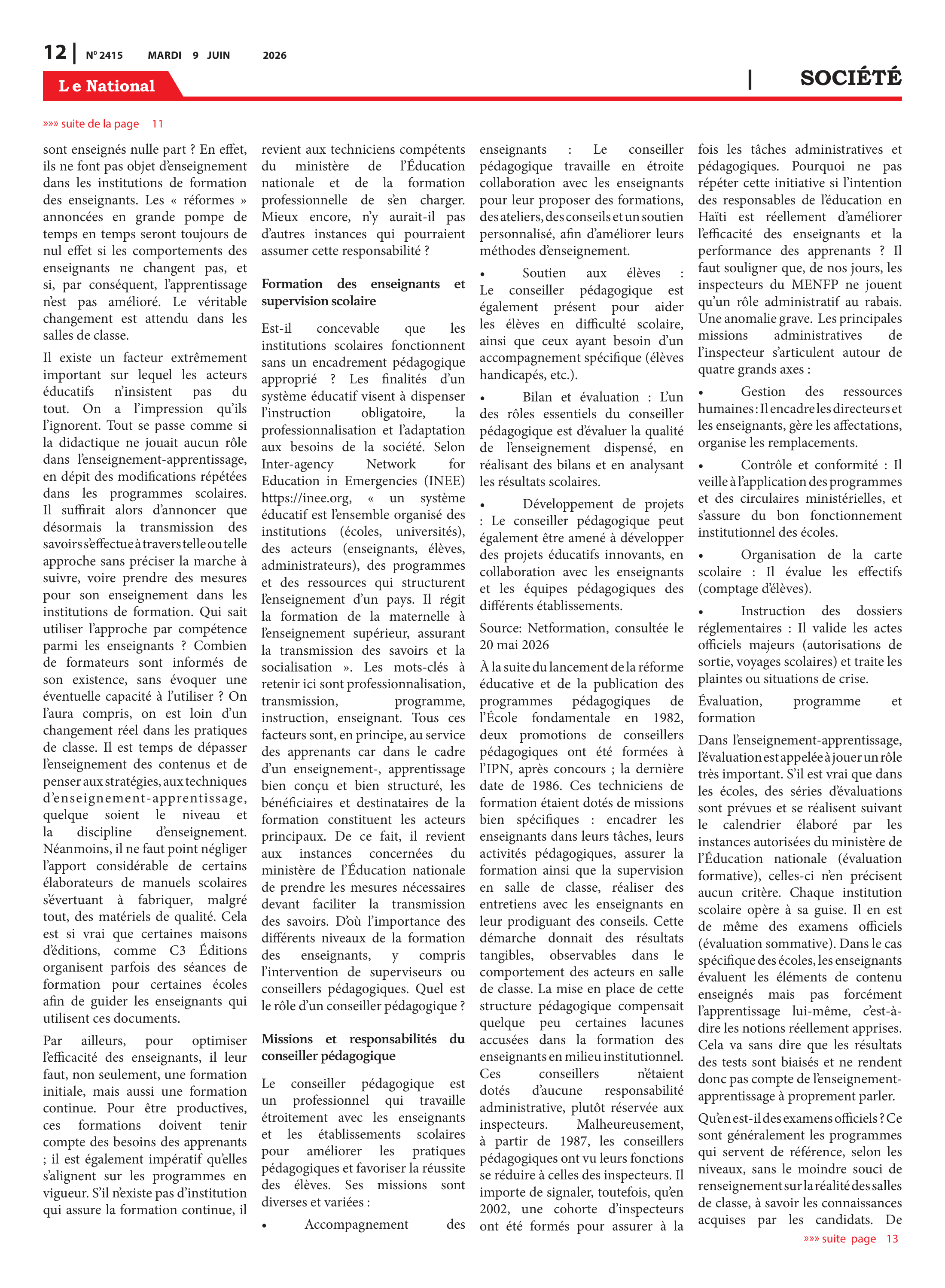 Page 12 de l'édition 2415