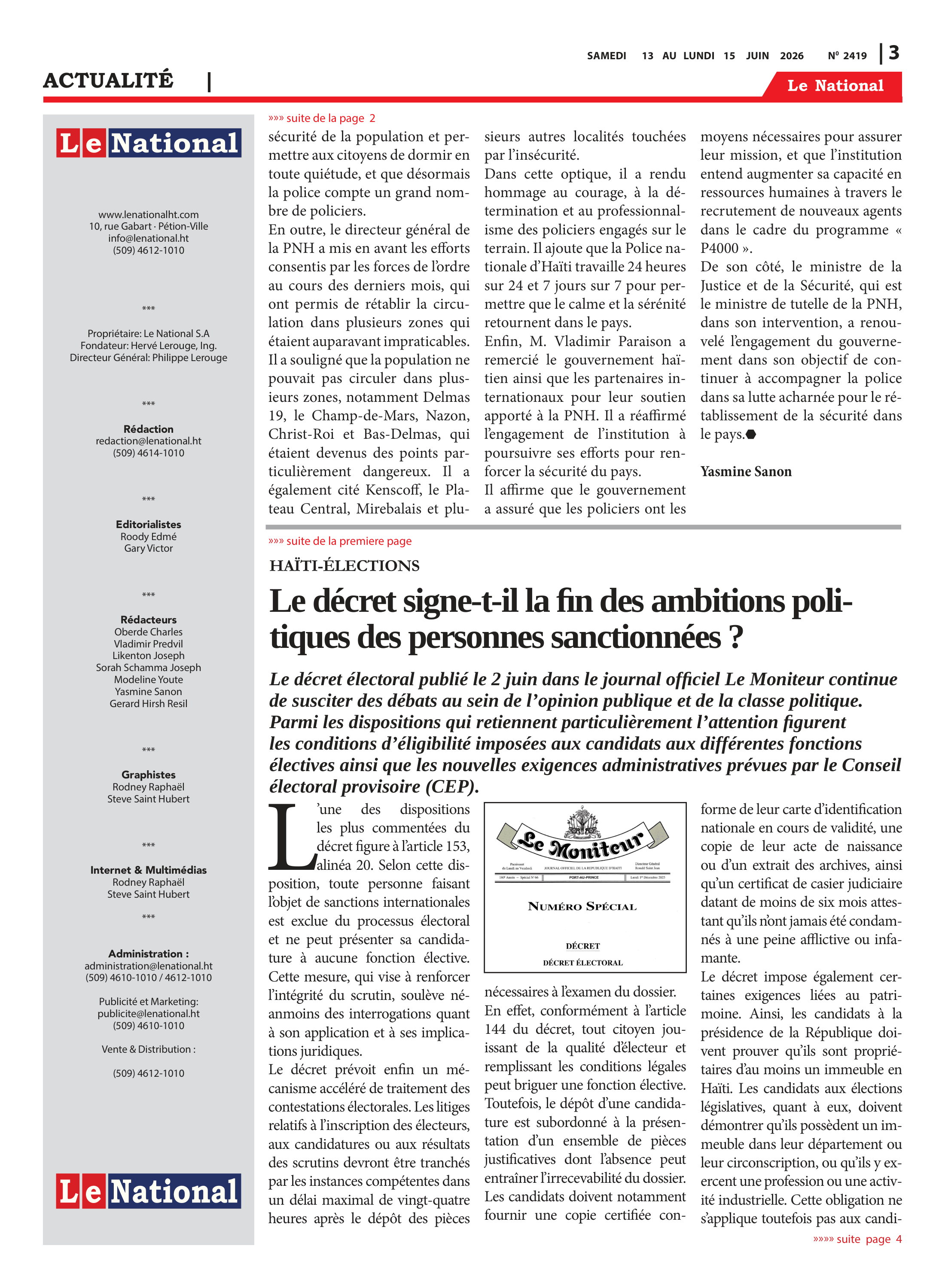 Page 3 de l'édition 2419