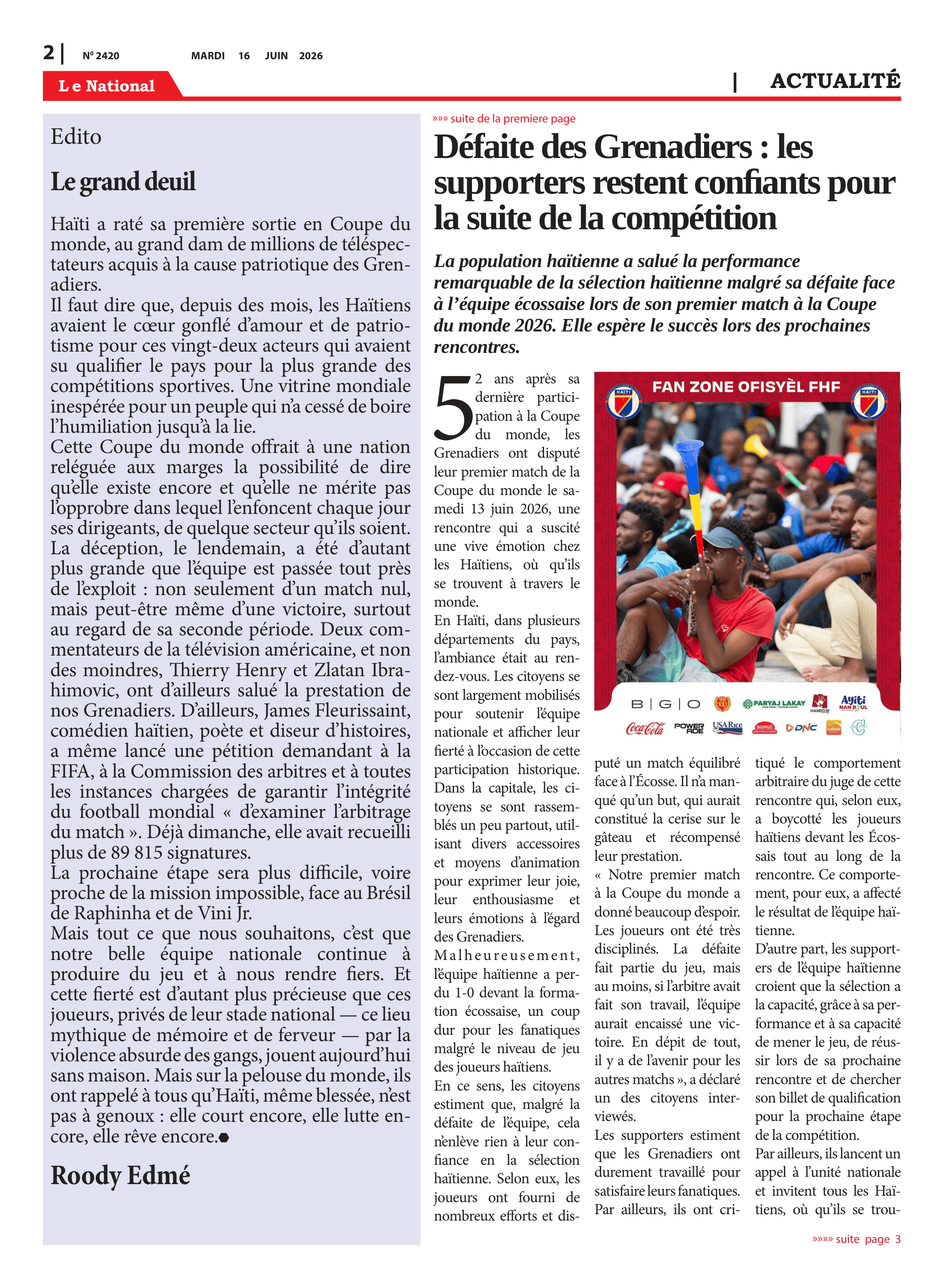 Page 2 de l'édition 2420