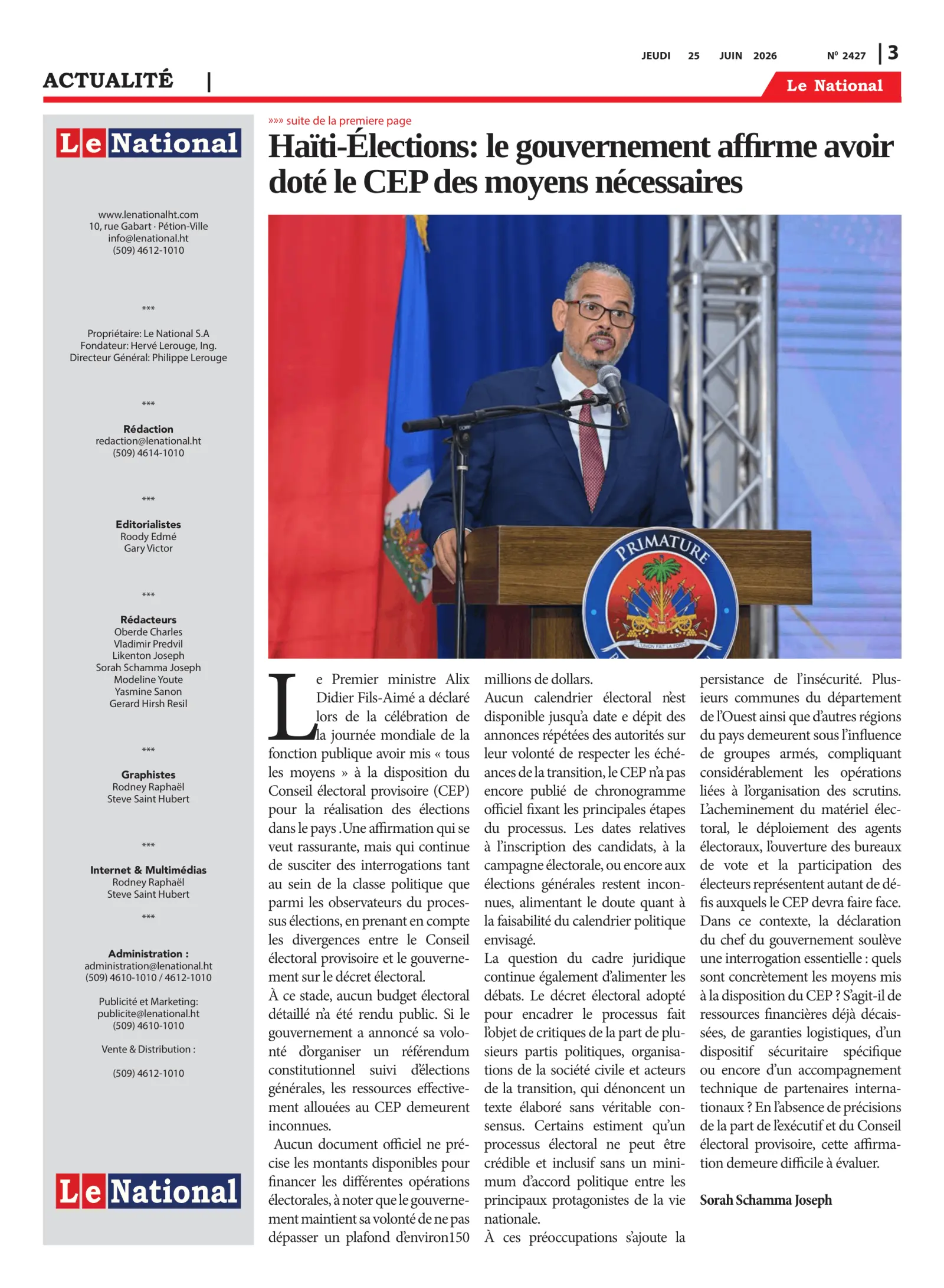 Page 3 de l'édition 2427
