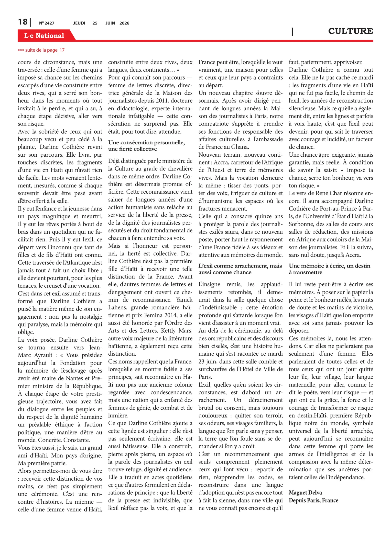 Page 18 de l'édition 2427