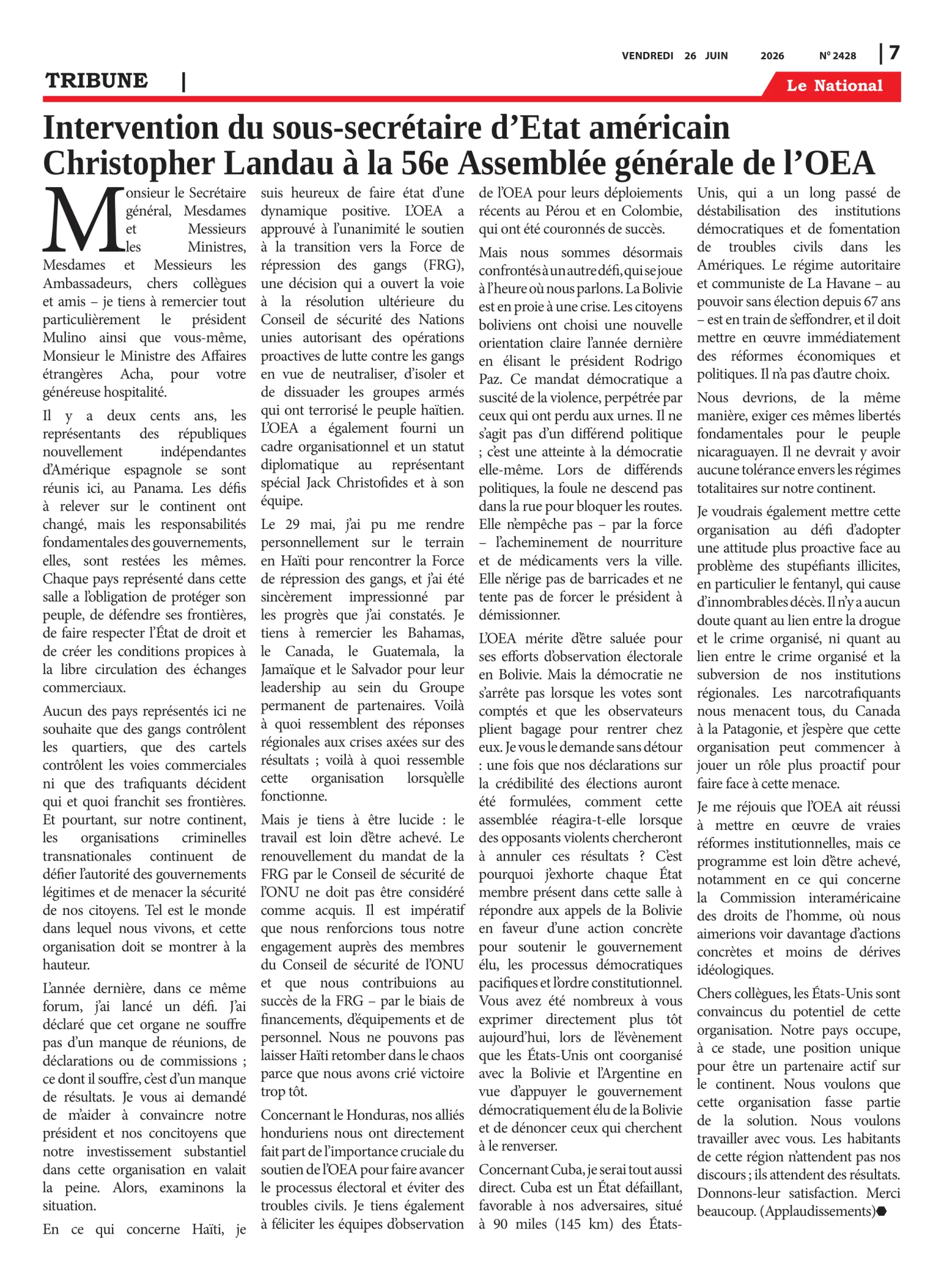 Page 7 de l'édition 2428