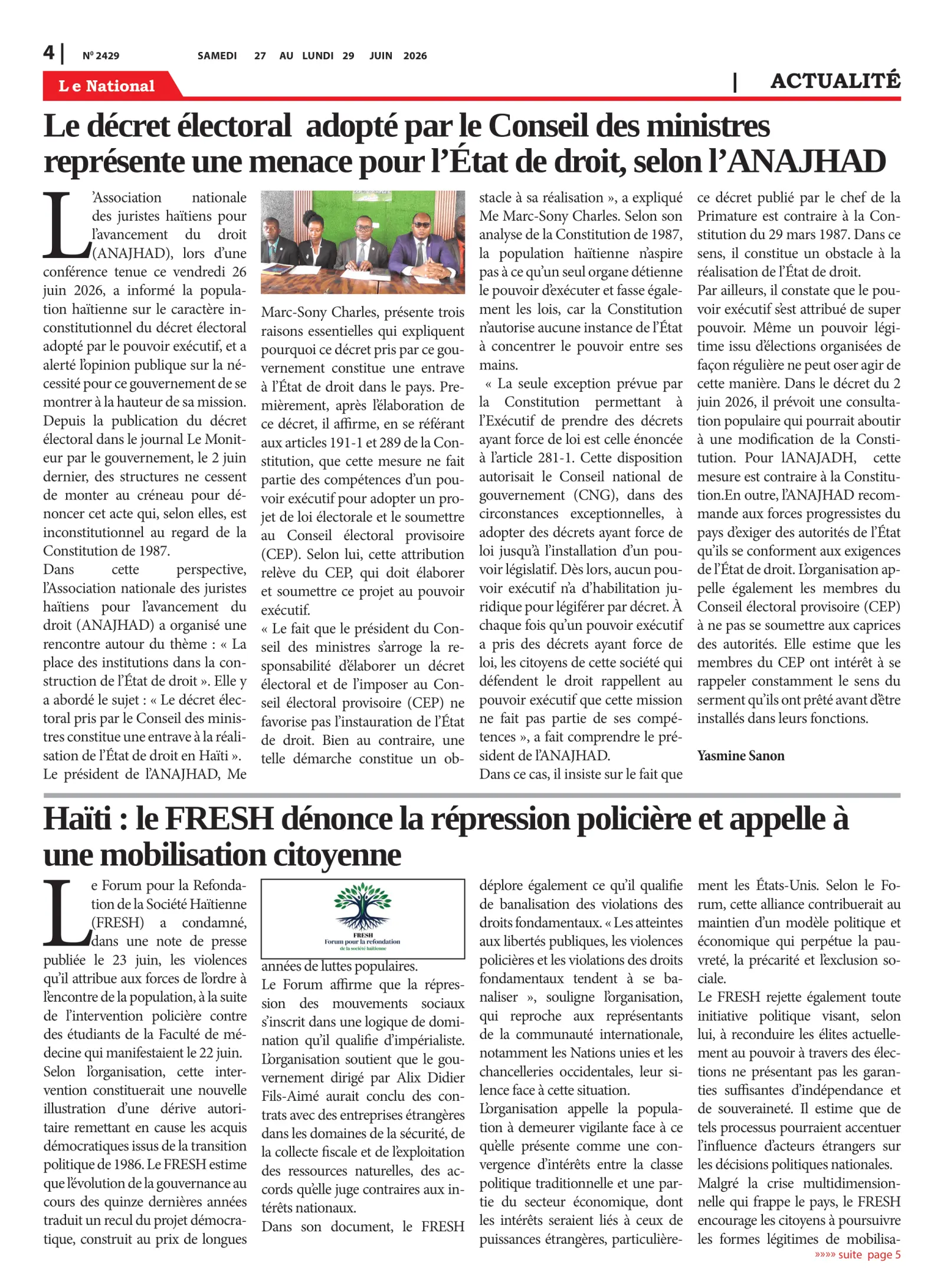 Page 4 de l'édition 2429