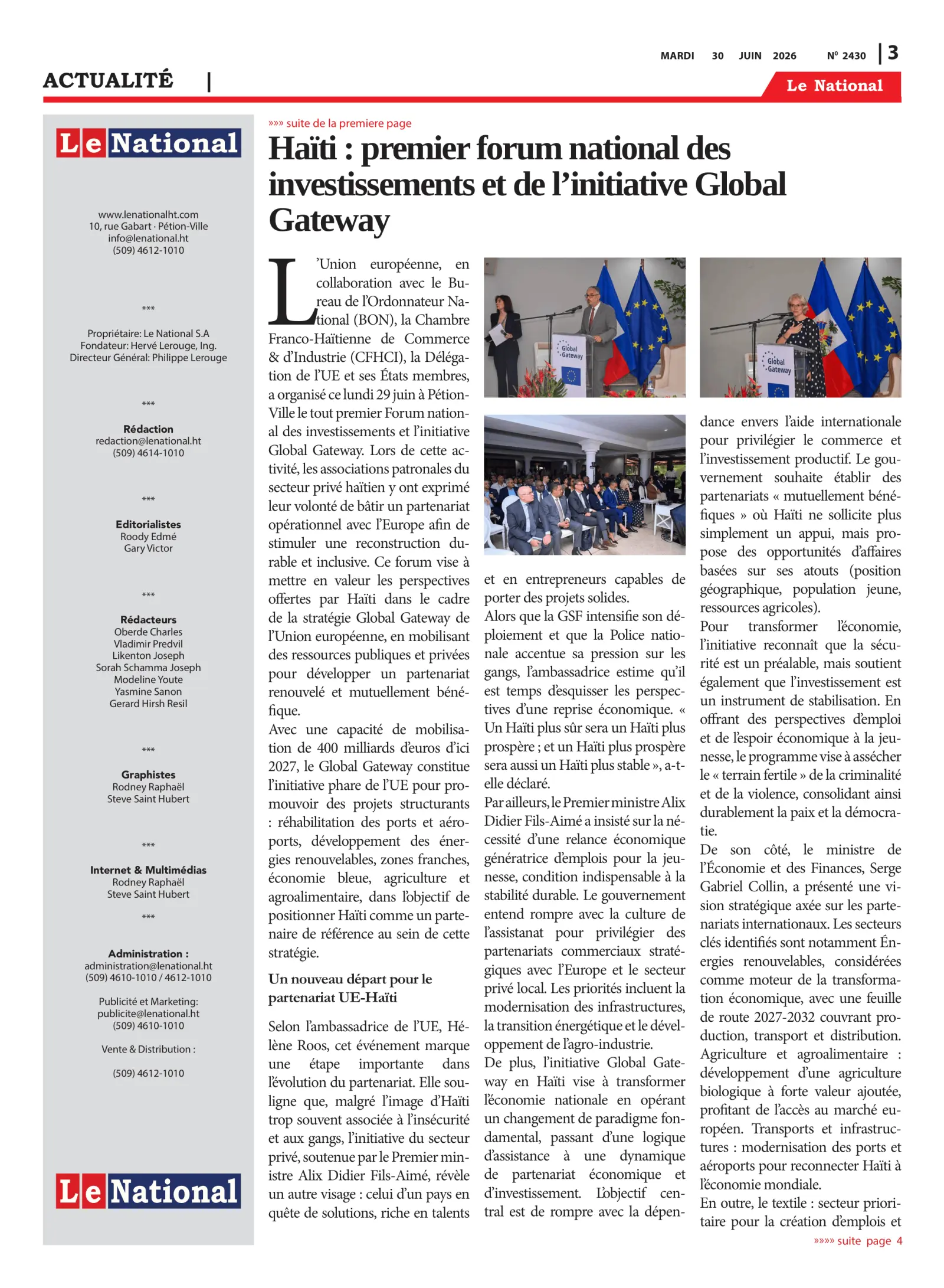 Page 3 de l'édition 2430