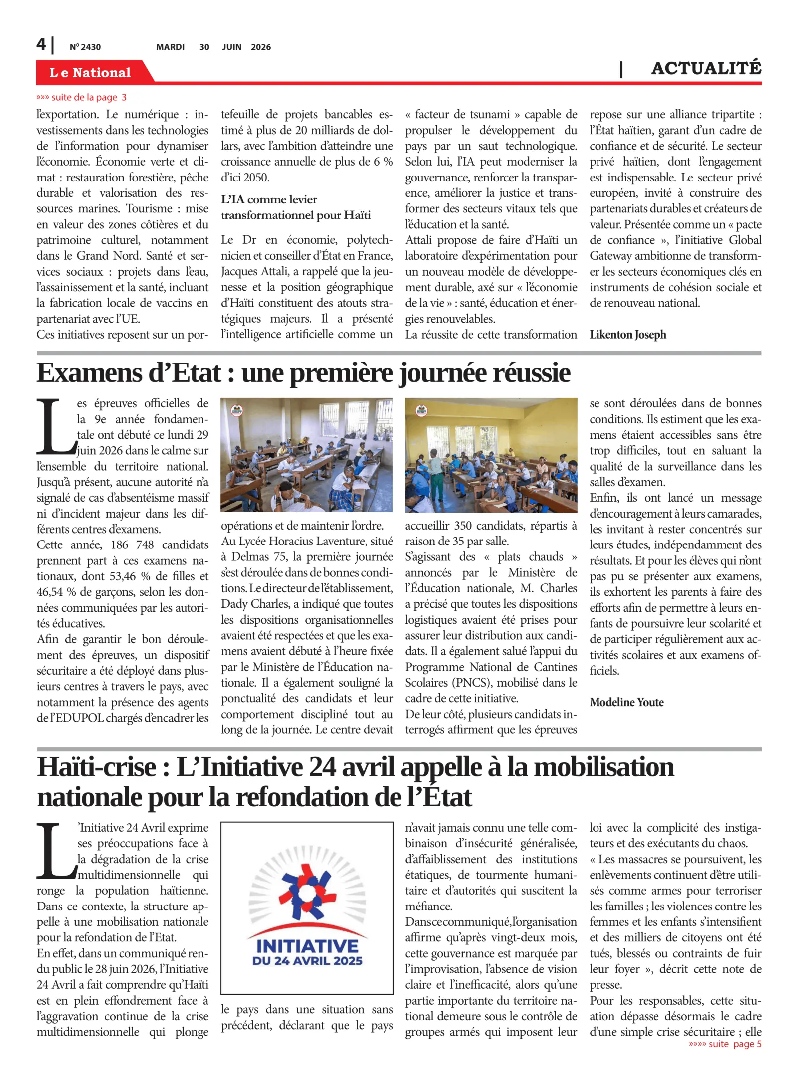 Page 4 de l'édition 2430