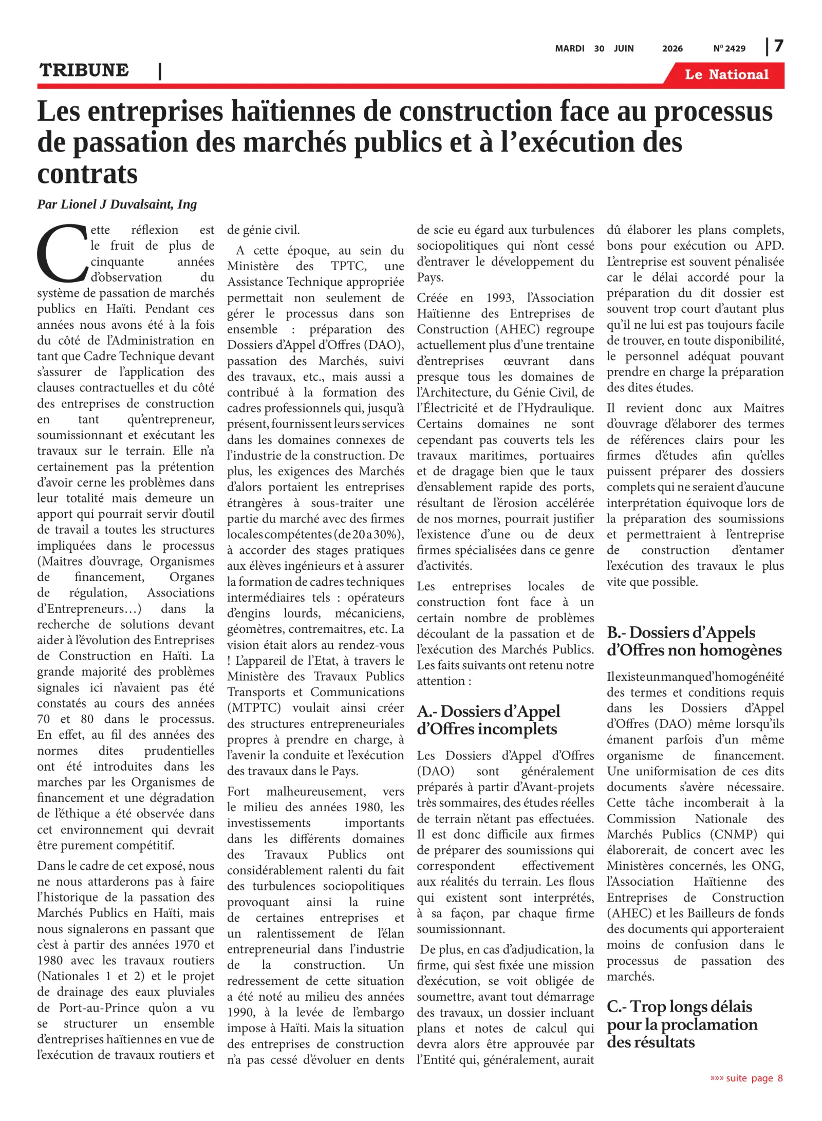 Page 7 de l'édition 2430