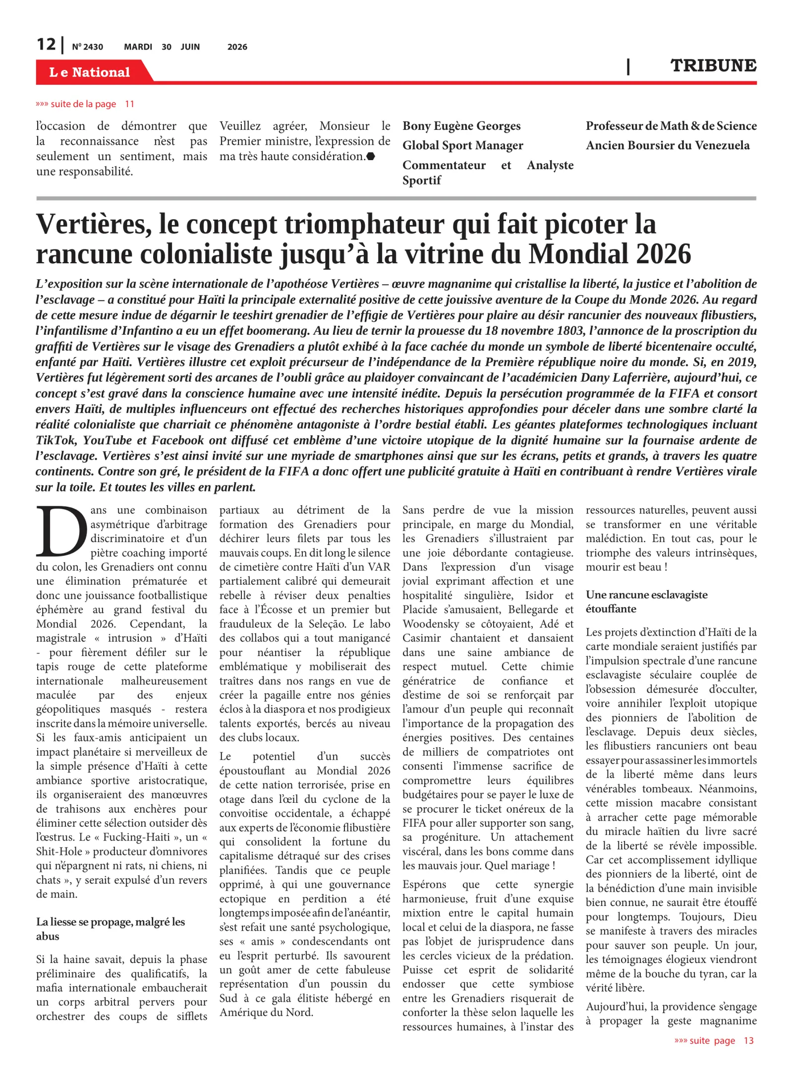 Page 12 de l'édition 2430