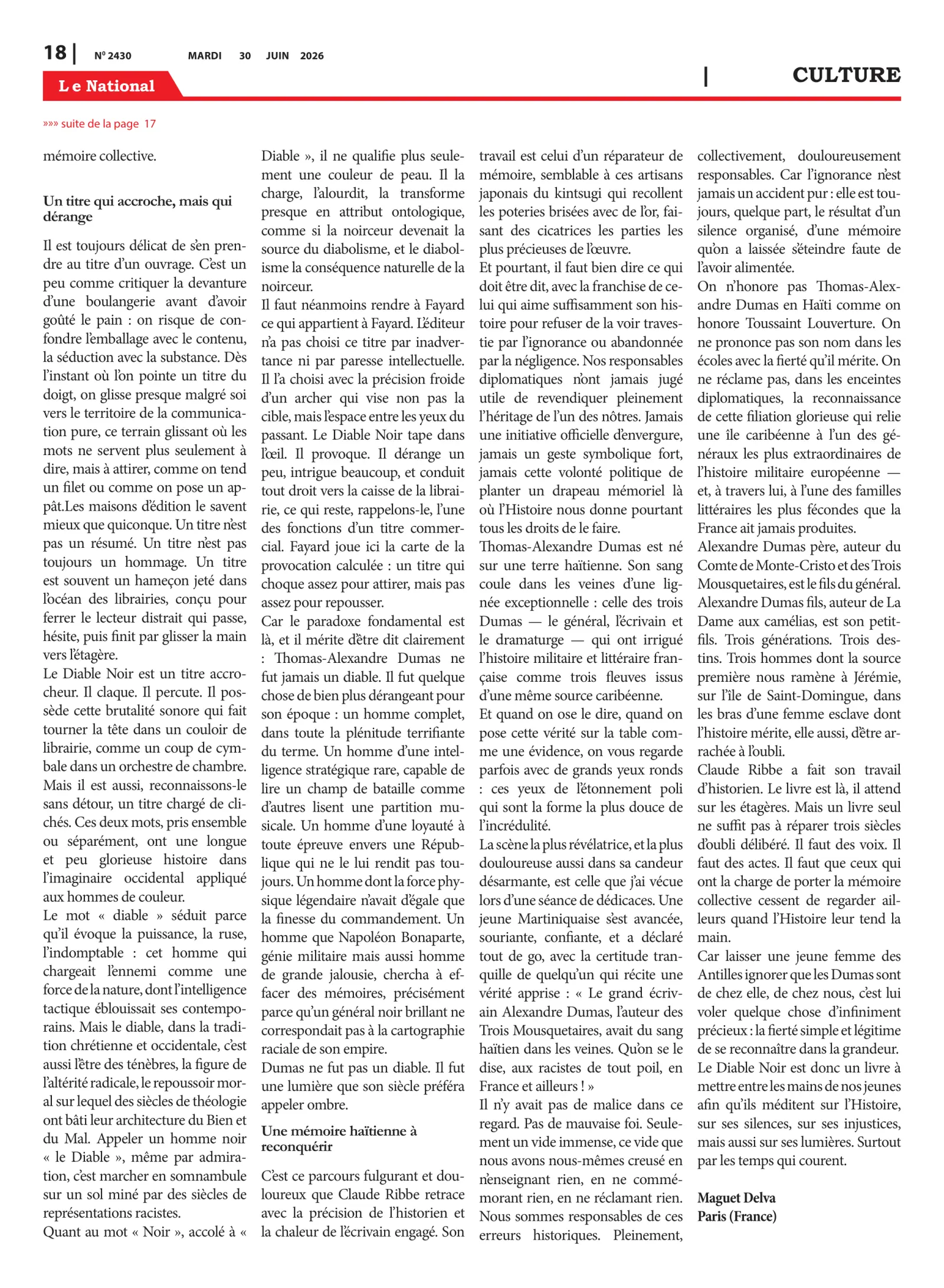 Page 18 de l'édition 2430