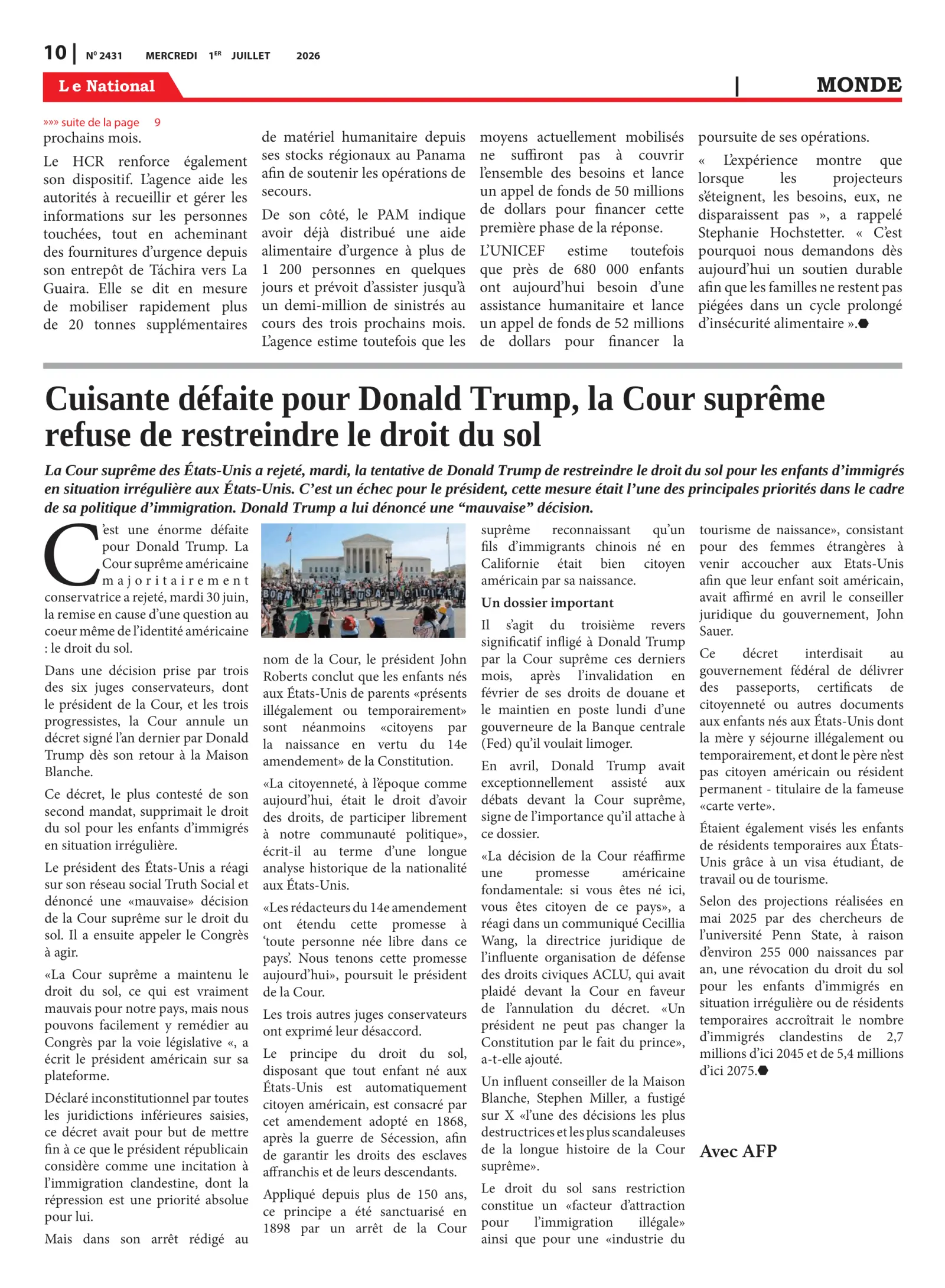 Page 10 de l'édition 2431
