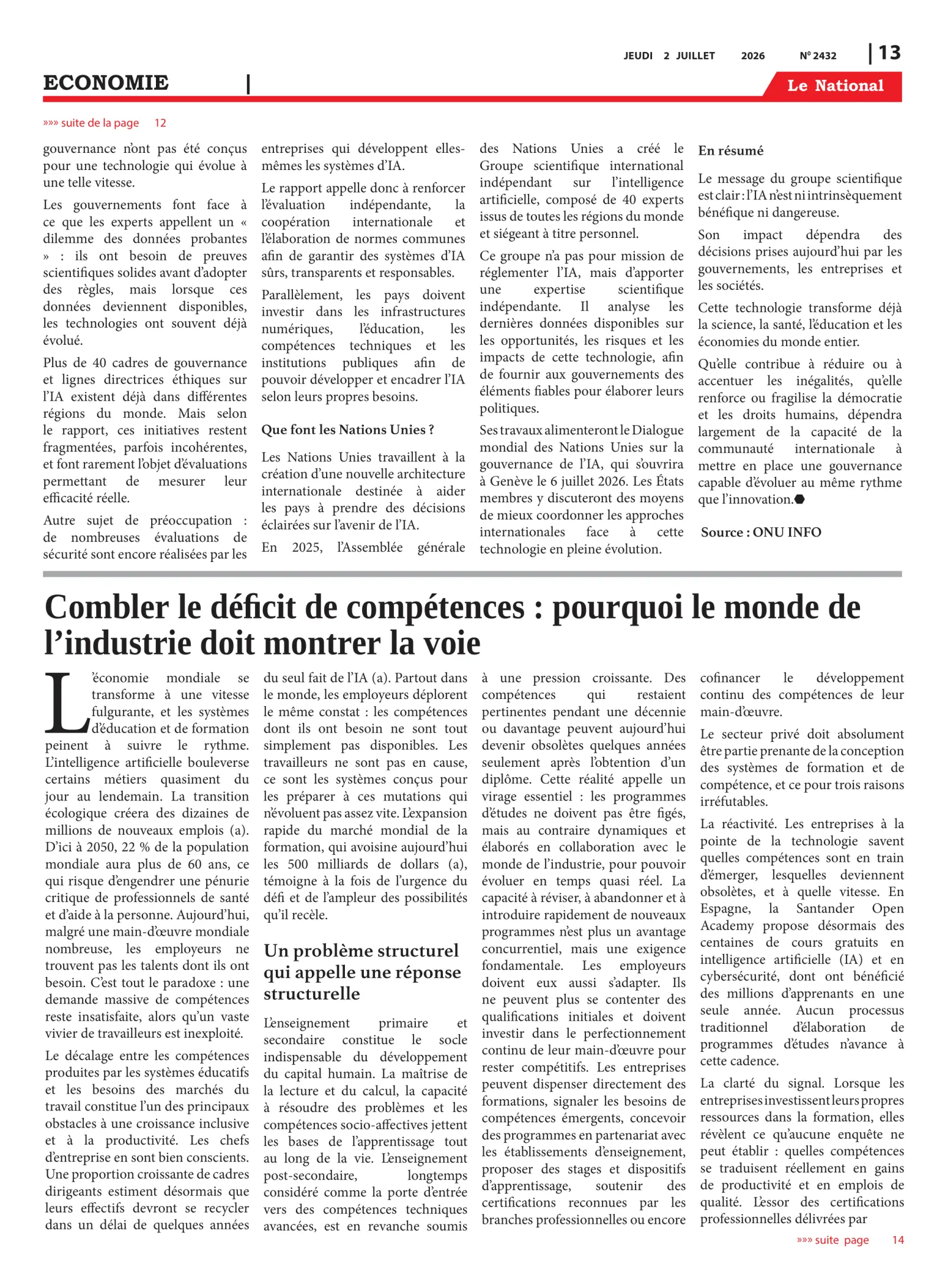 Page 13 de l'édition 2432