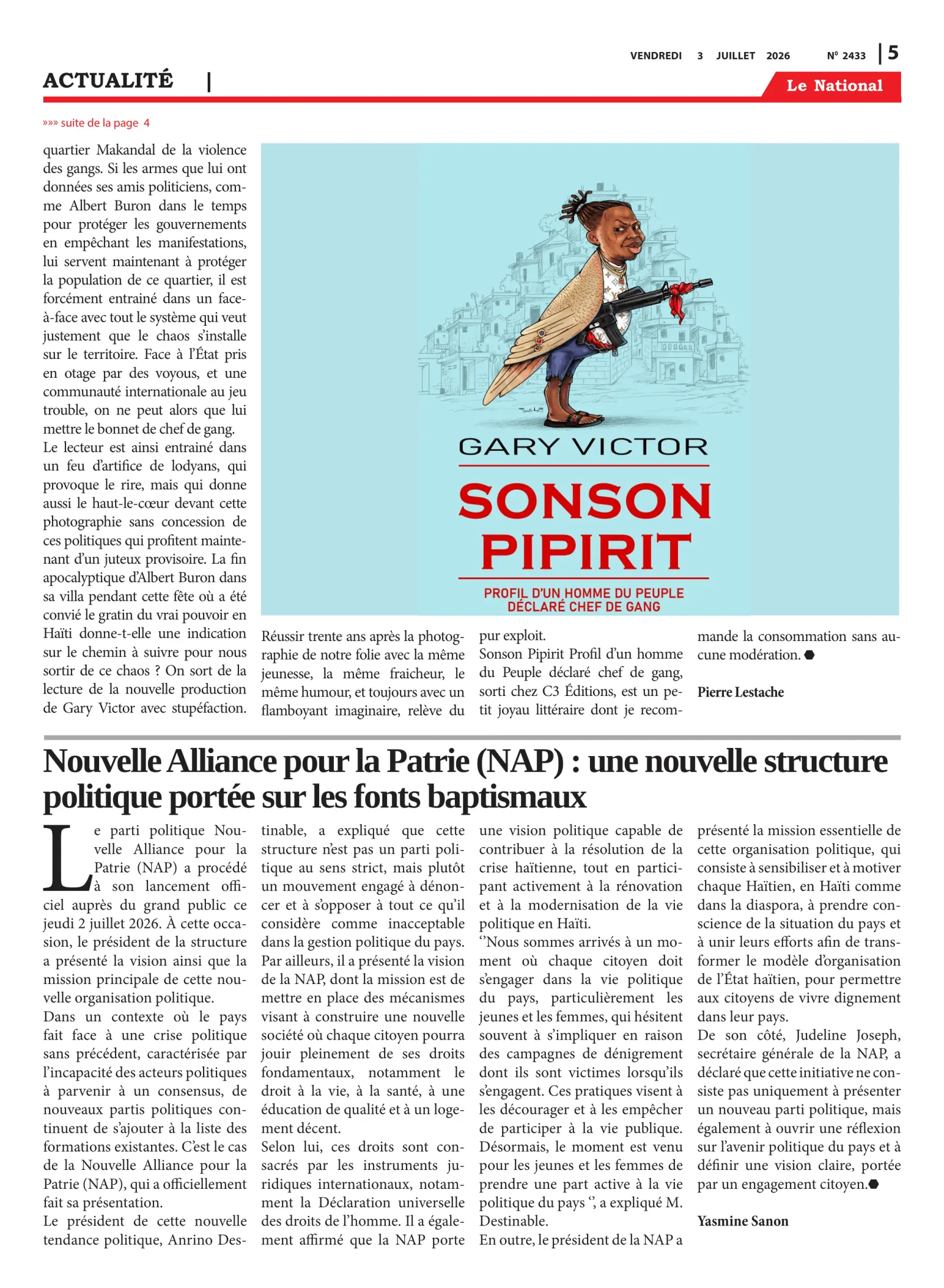 Page 5 de l'édition 2433