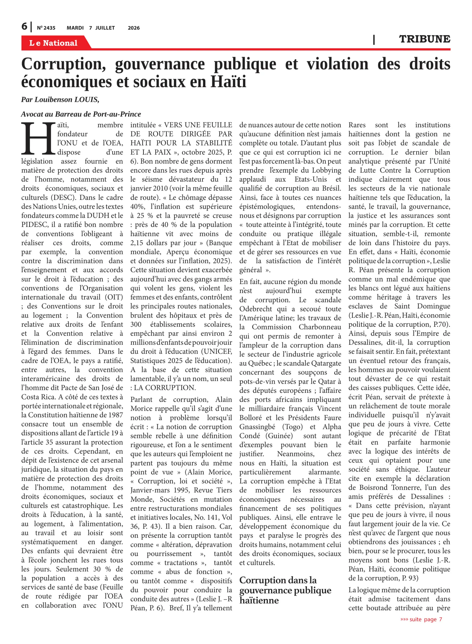 Page 6 de l'édition 2435
