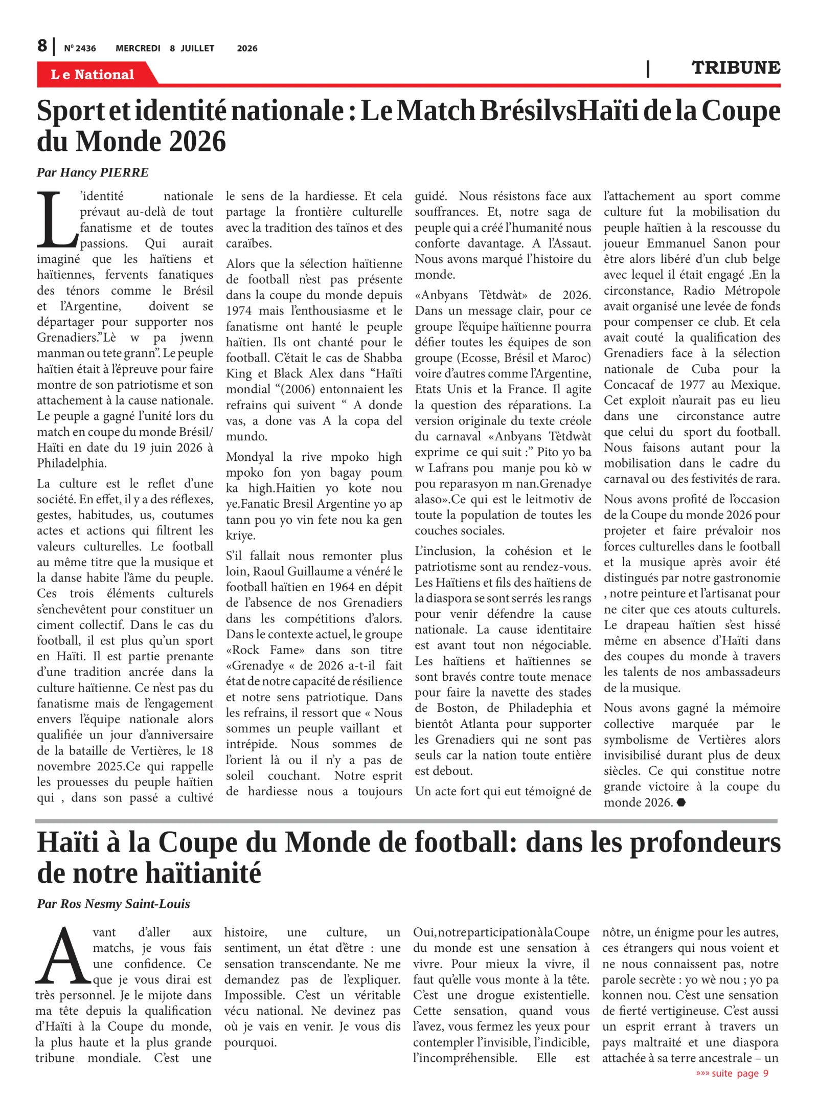 Page 8 de l'édition 2436