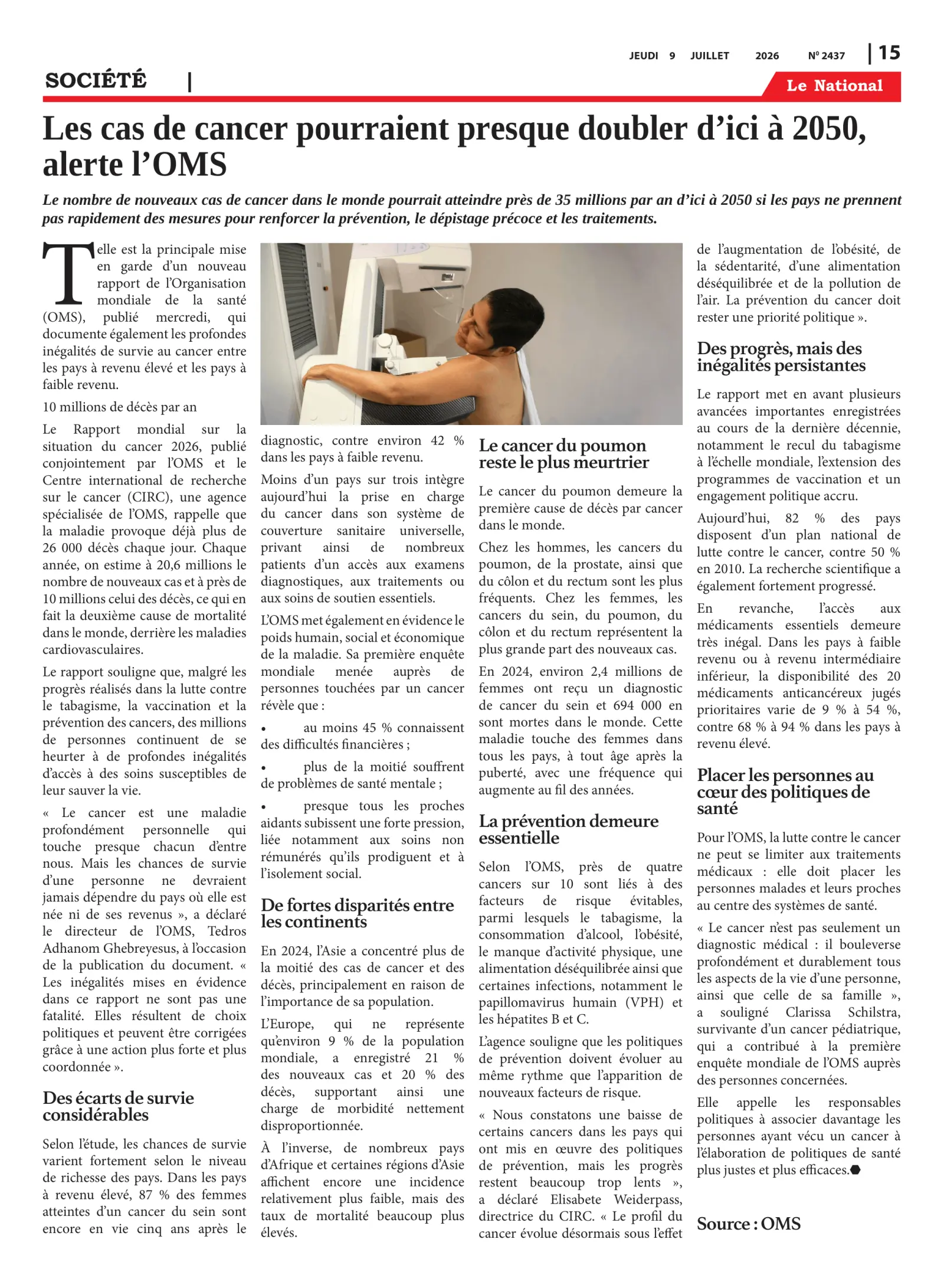 Page 15 de l'édition 2437