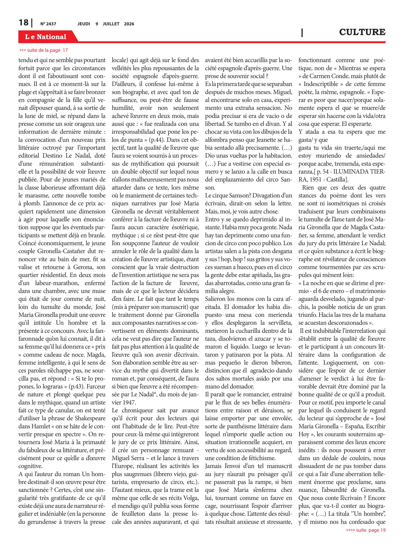 Page 18 de l'édition 2437