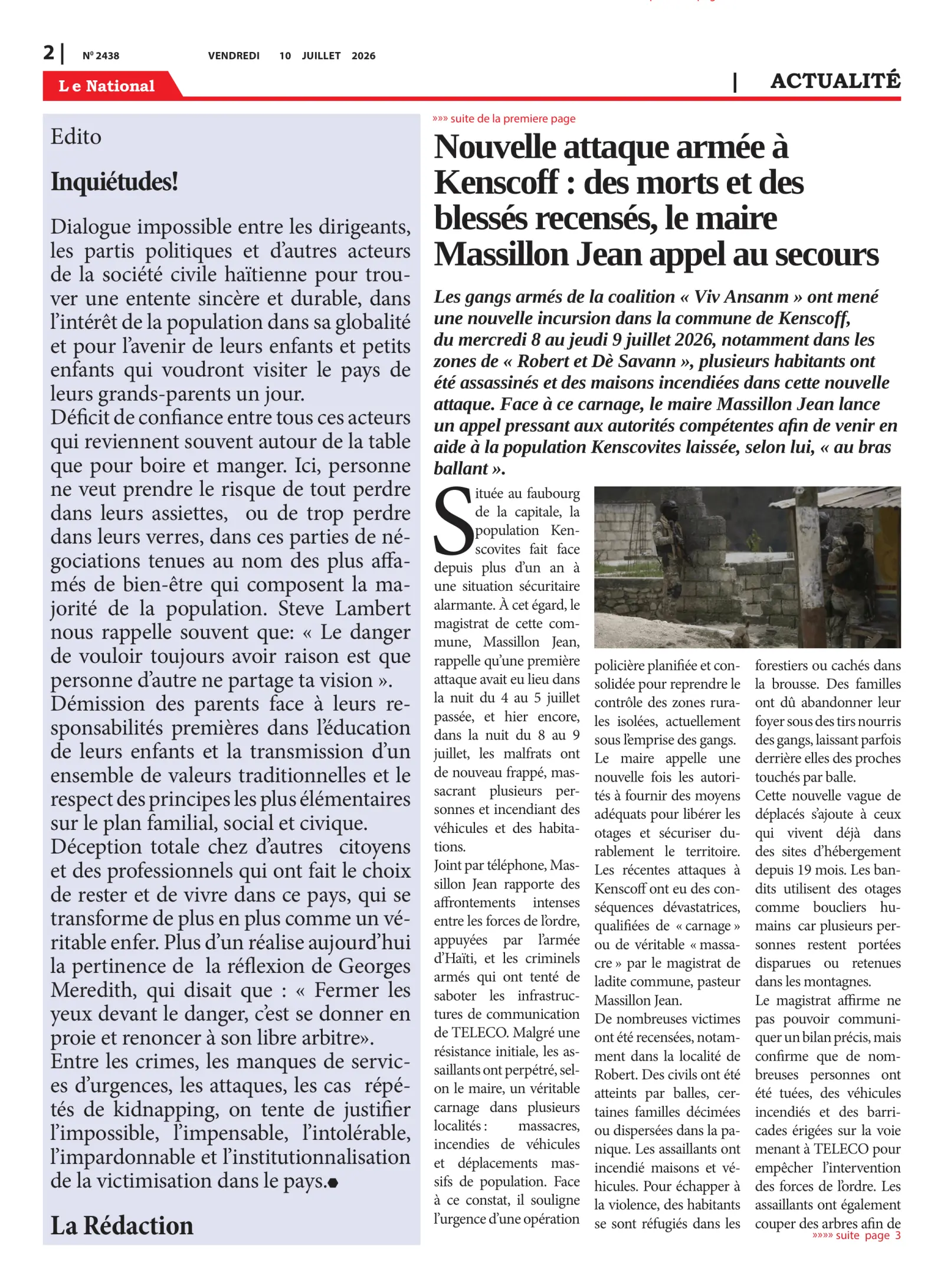 Page 2 de l'édition 2438