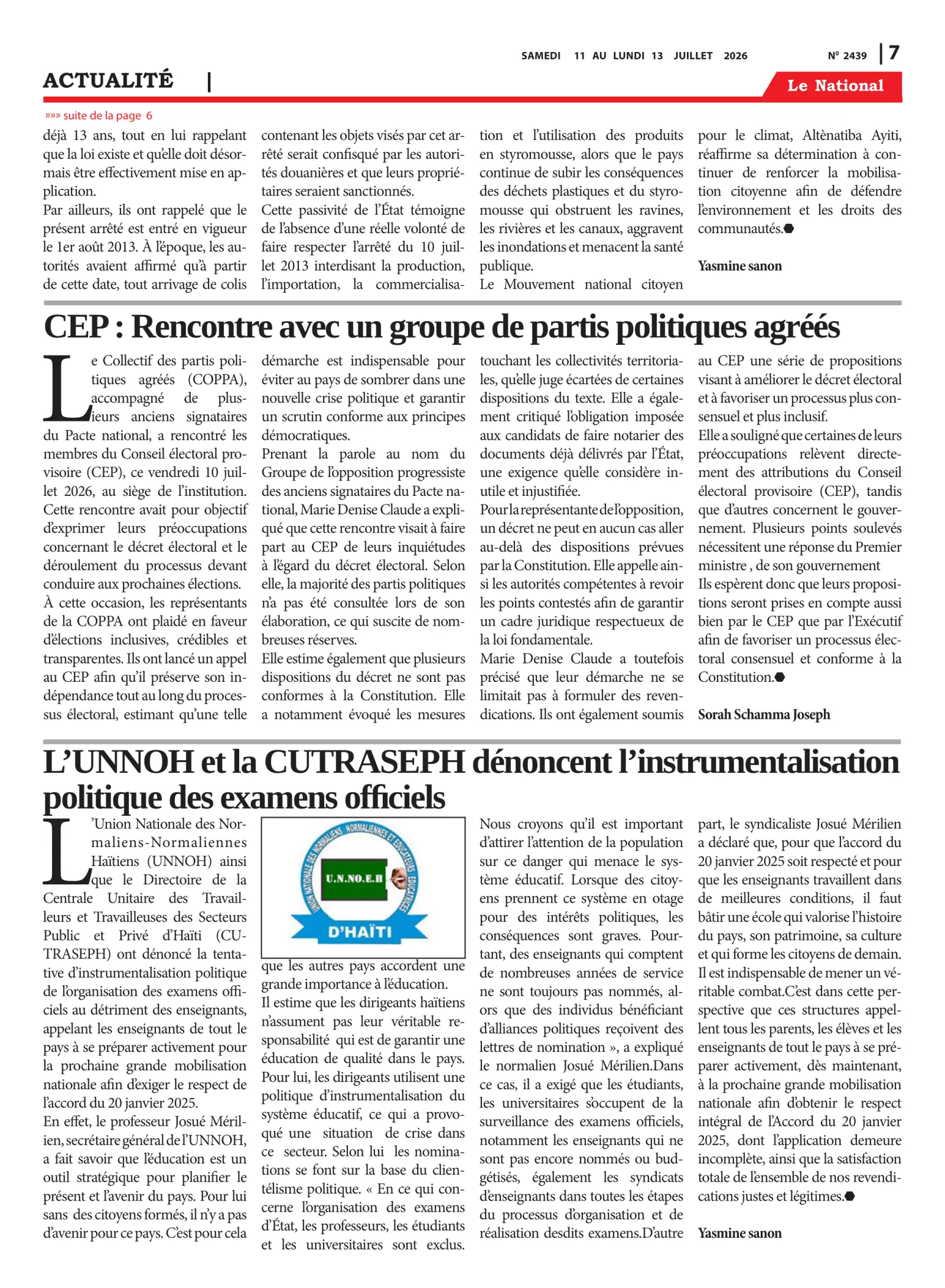 Page 7 de l'édition 2439