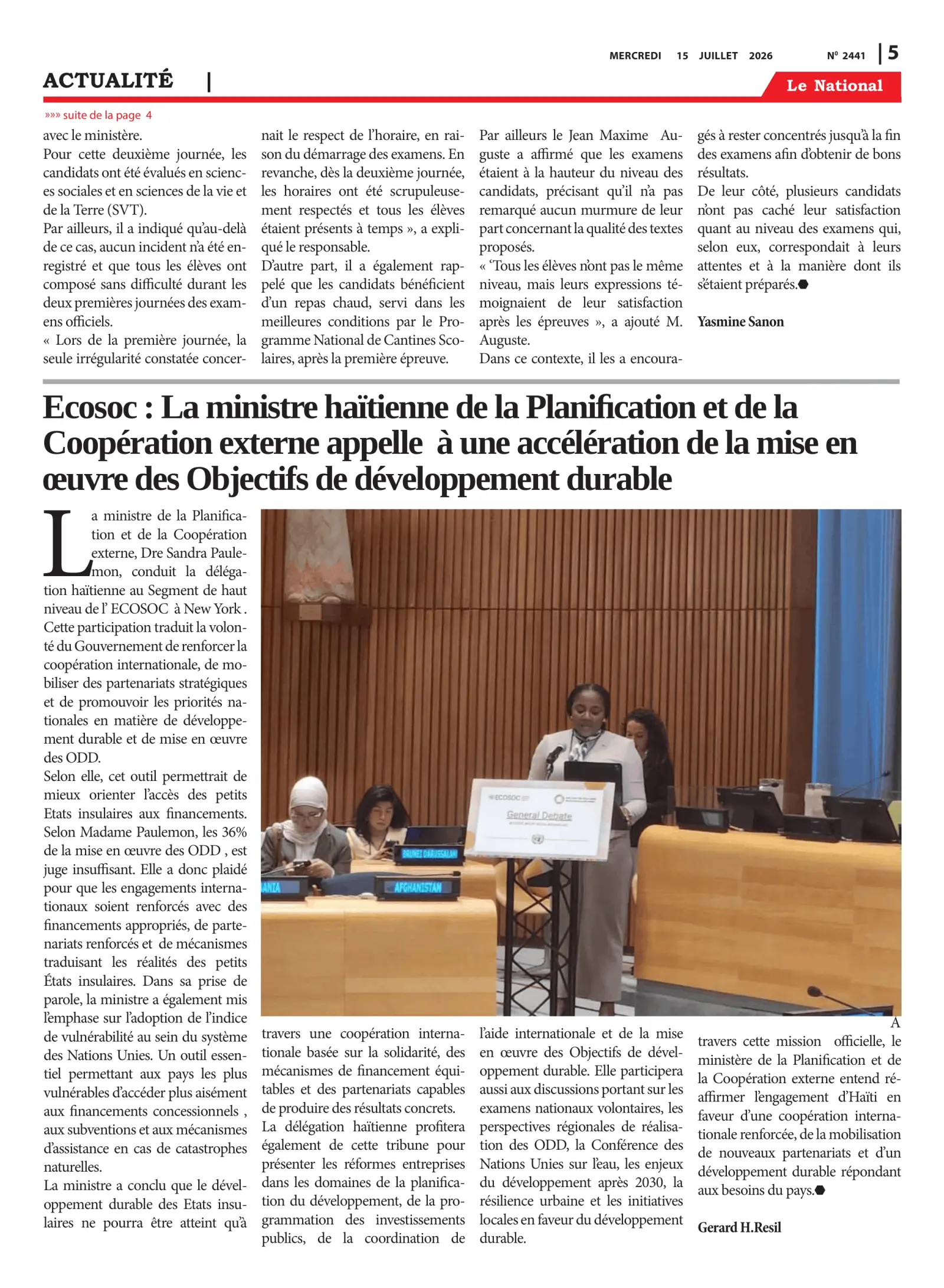 Page 5 de l'édition 2441