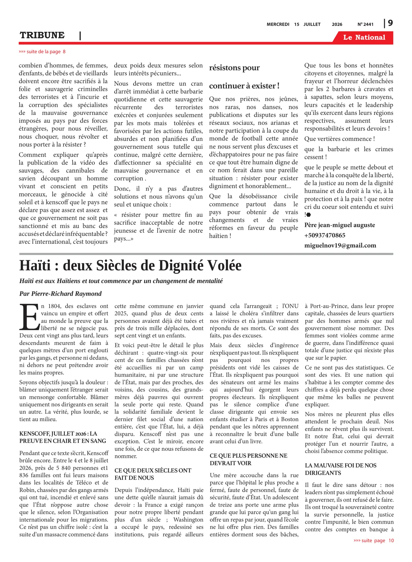 Page 9 de l'édition 2441