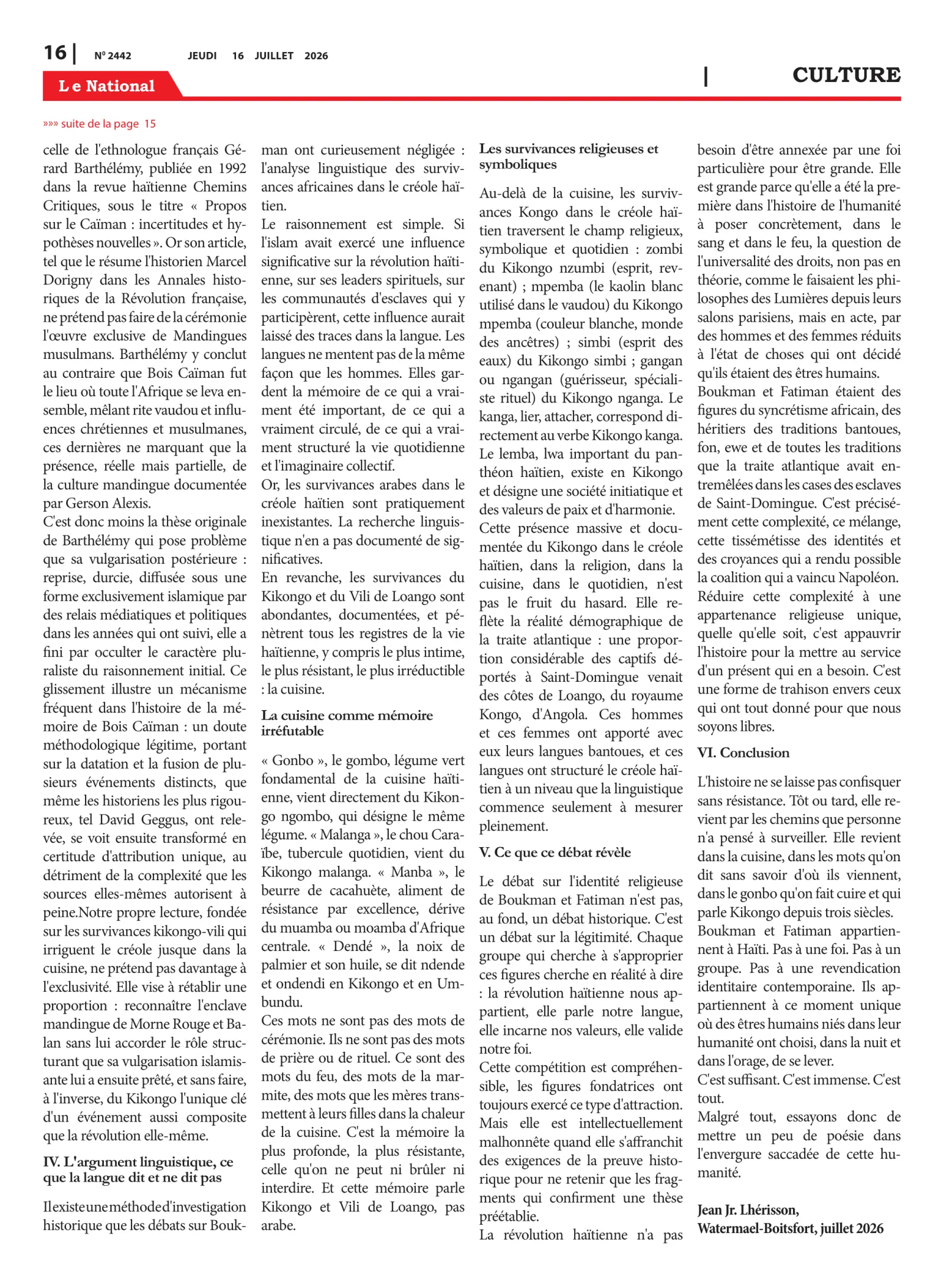 Page 16 de l'édition 2442