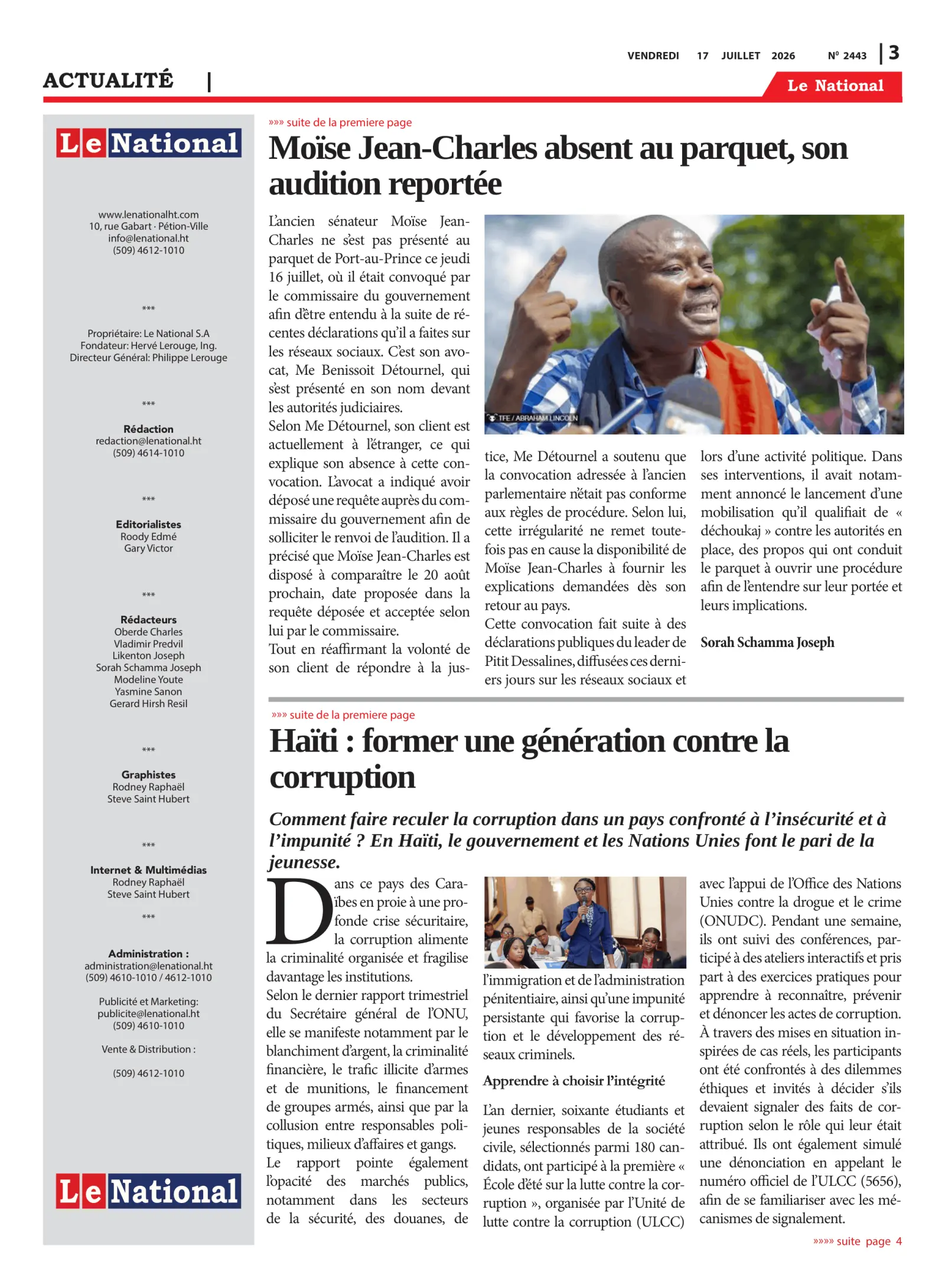 Page 3 de l'édition 2443