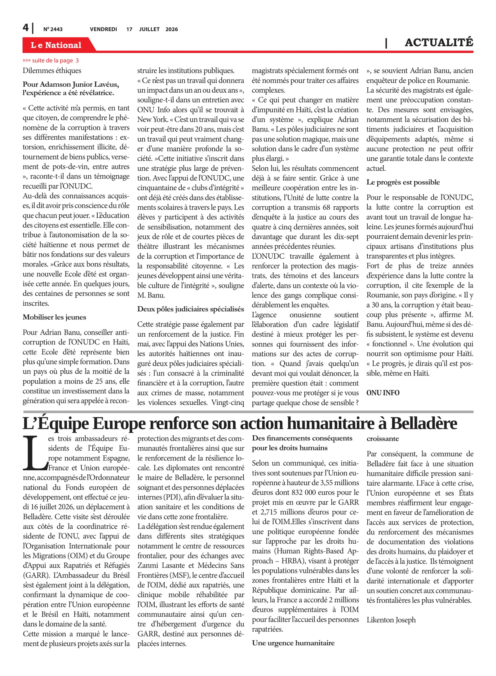 Page 4 de l'édition 2443